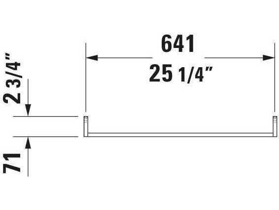 Duravit Towel Bar 26'' Chrome Towel Bar