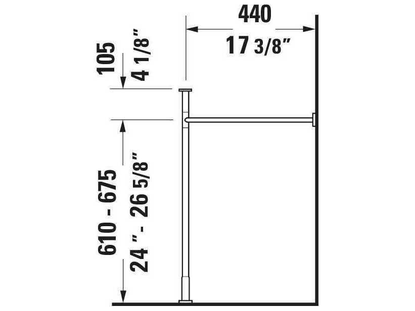 Duravit Vero 38'' Polished Chrome Metal Console