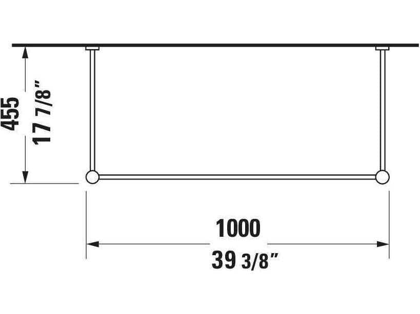 Duravit Vero 38'' Polished Chrome Metal Console