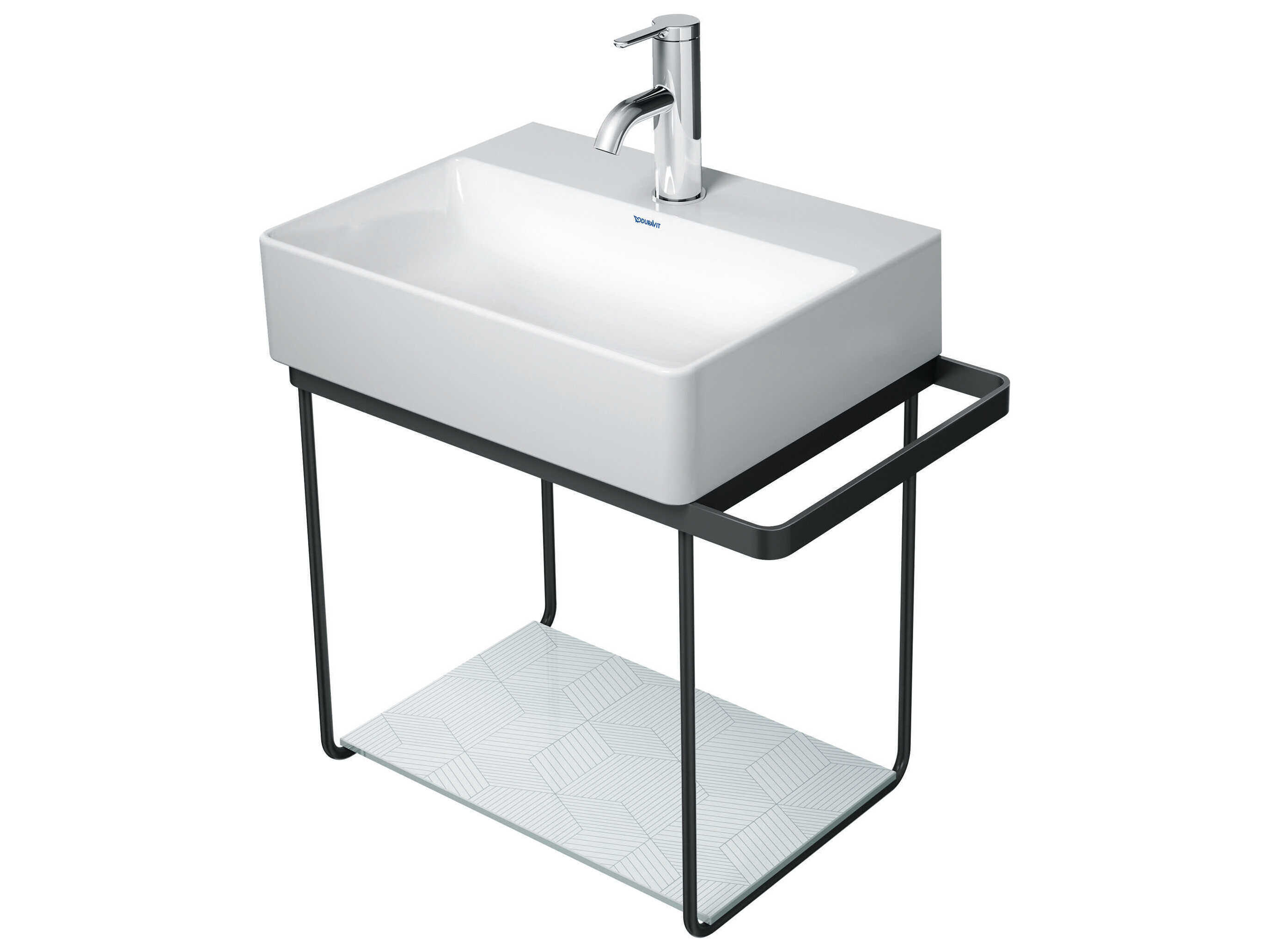 Duravit Durasquare 21'' Freestanding Black Console