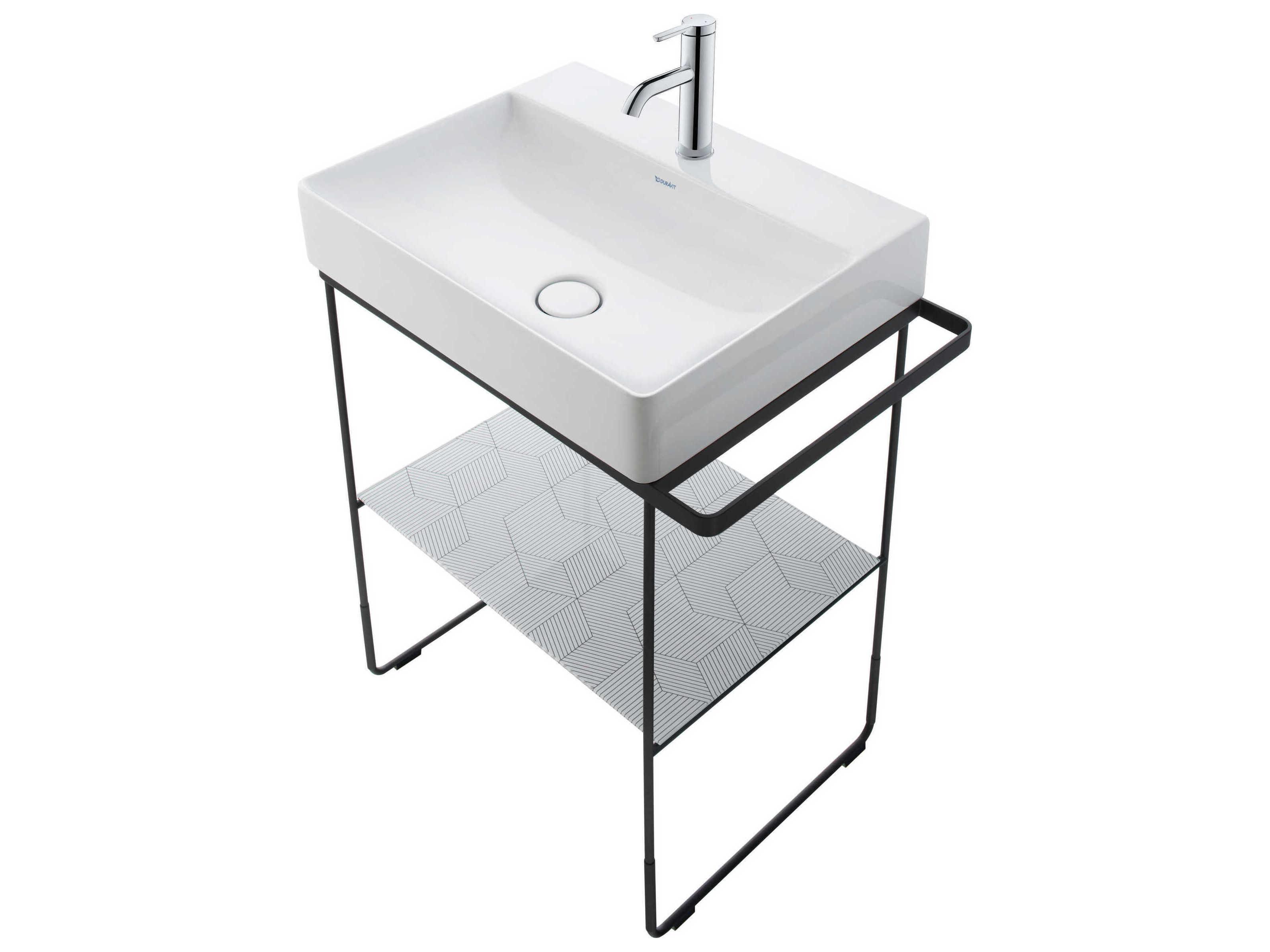 Duravit Durasquare 23'' Freestanding Black Console