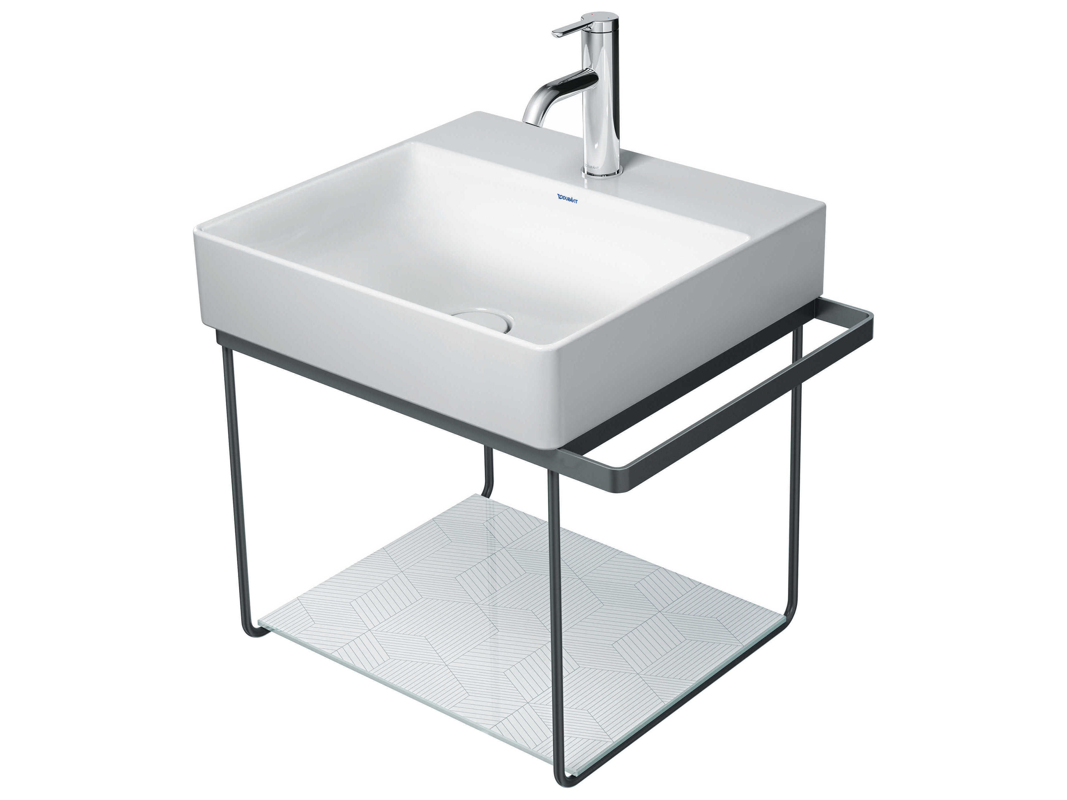 Duravit Durasquare 23'' Freestanding Black Console