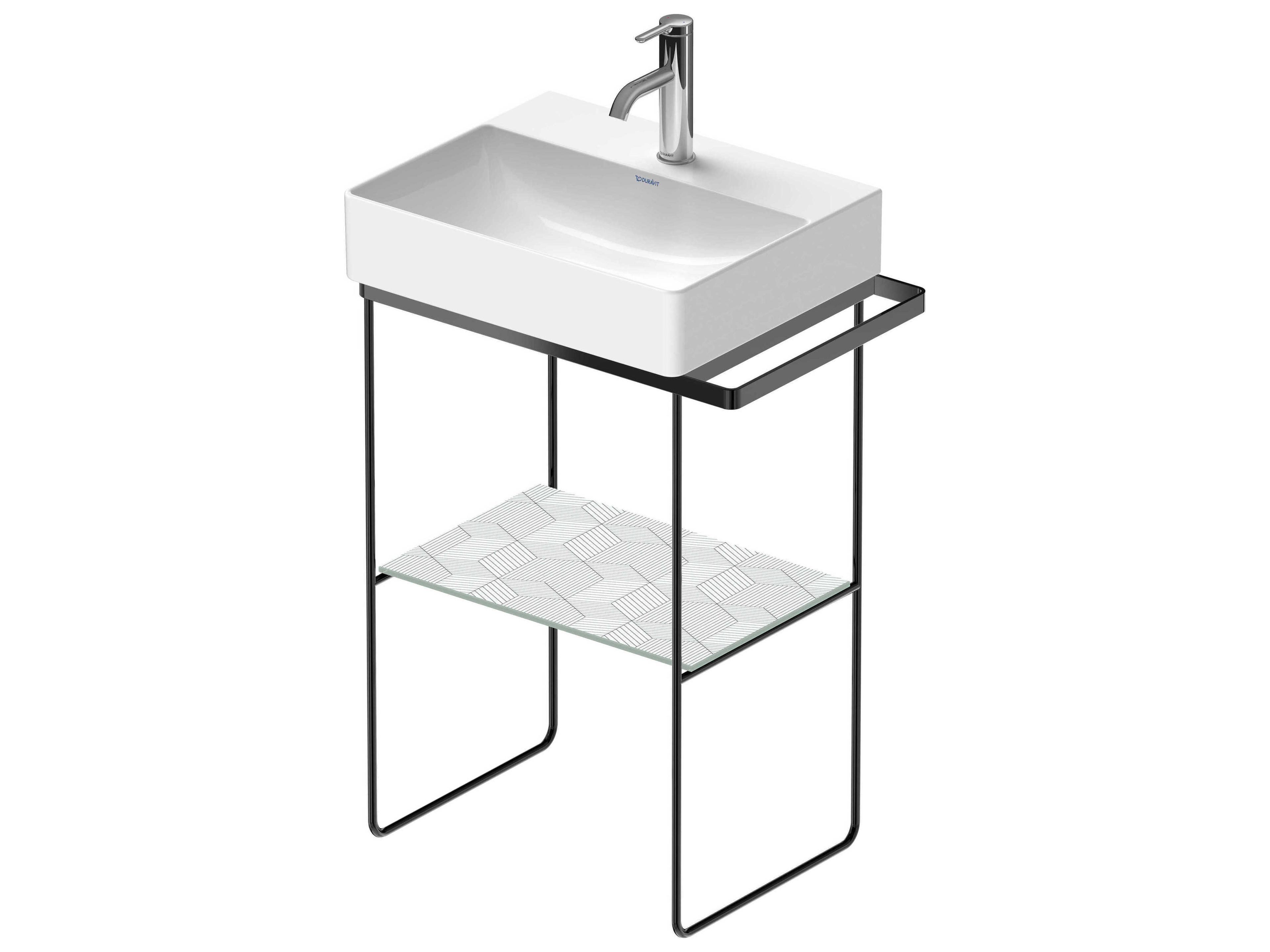 Duravit Durasquare 23'' Freestanding Black Console