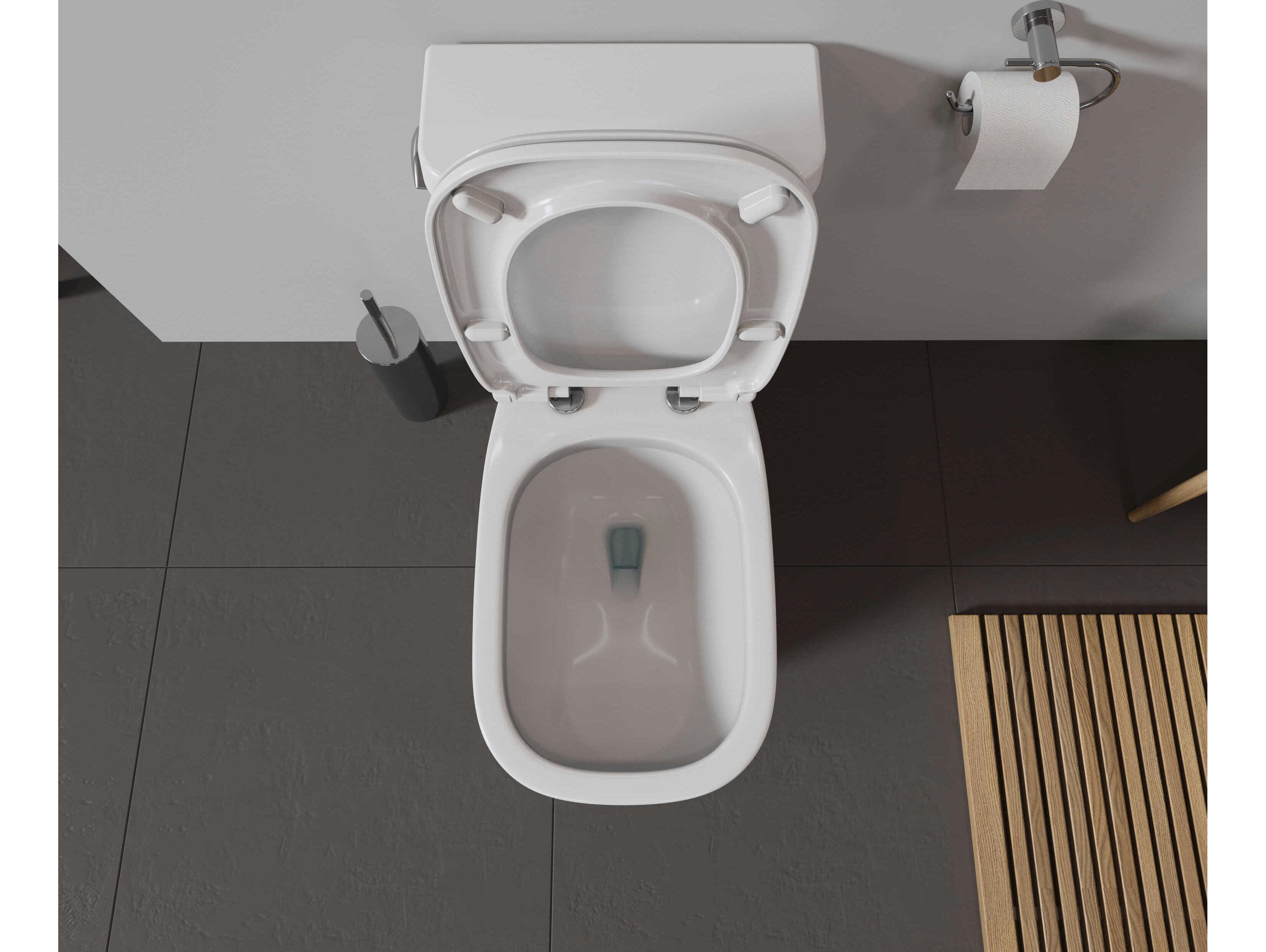 Duravit D-code 14'' White Toilet Seat - Stainless Steel Hinges - Soft Closure