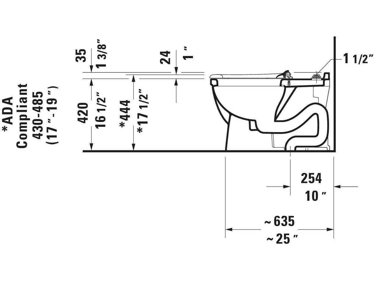 Duravit Starck 3 14'' White Toilet Seat Ring