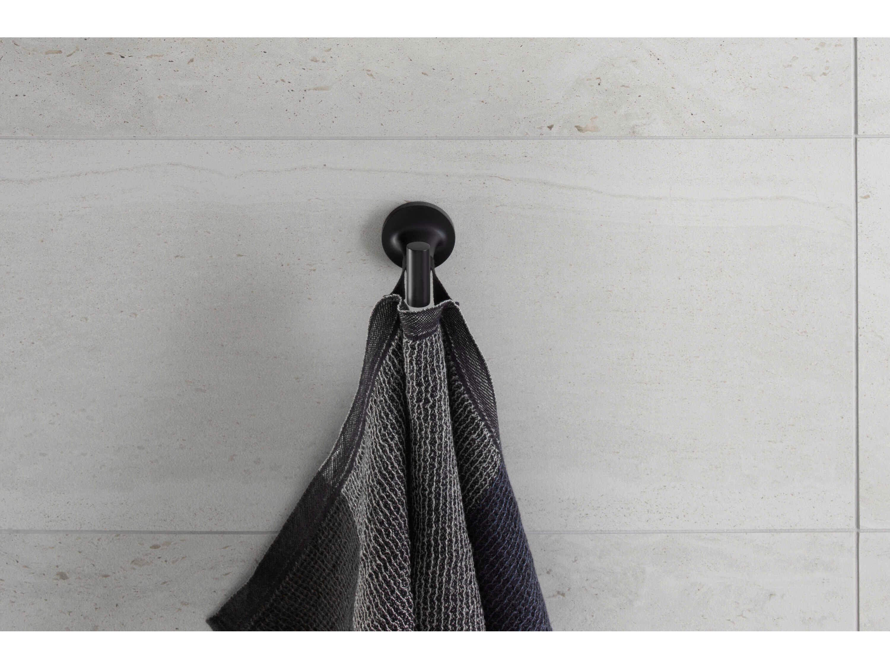 Duravit Starck T Matte Black Towel Hook x2