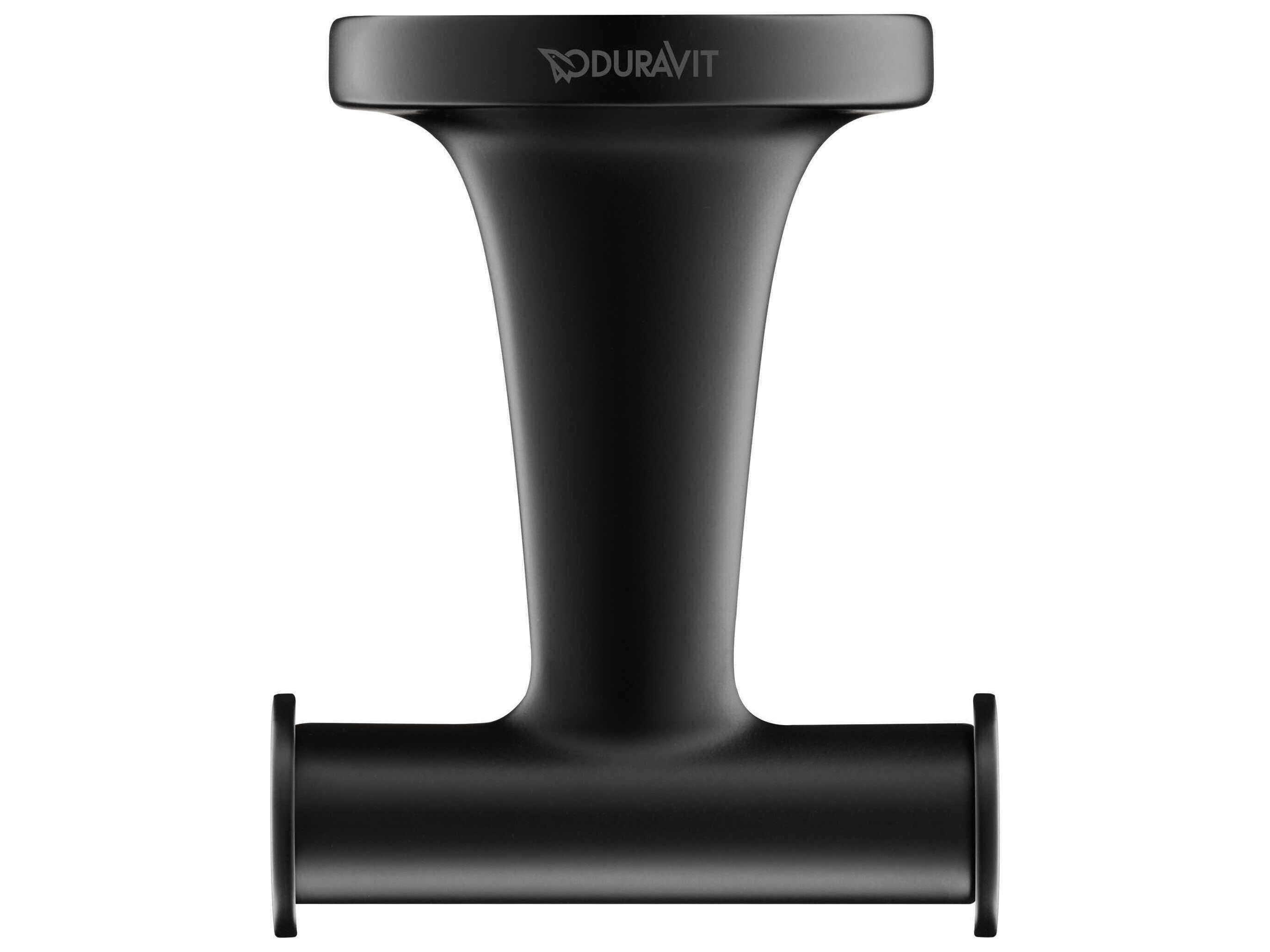 Duravit Starck T Matte Black Double Robe Hook