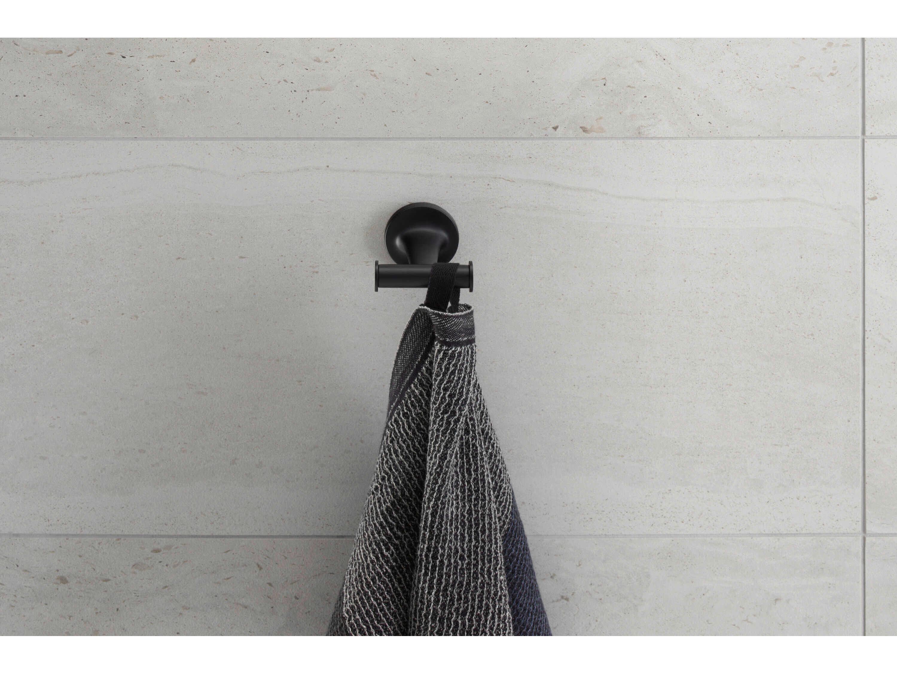 Duravit Starck T Matte Black Double Robe Hook