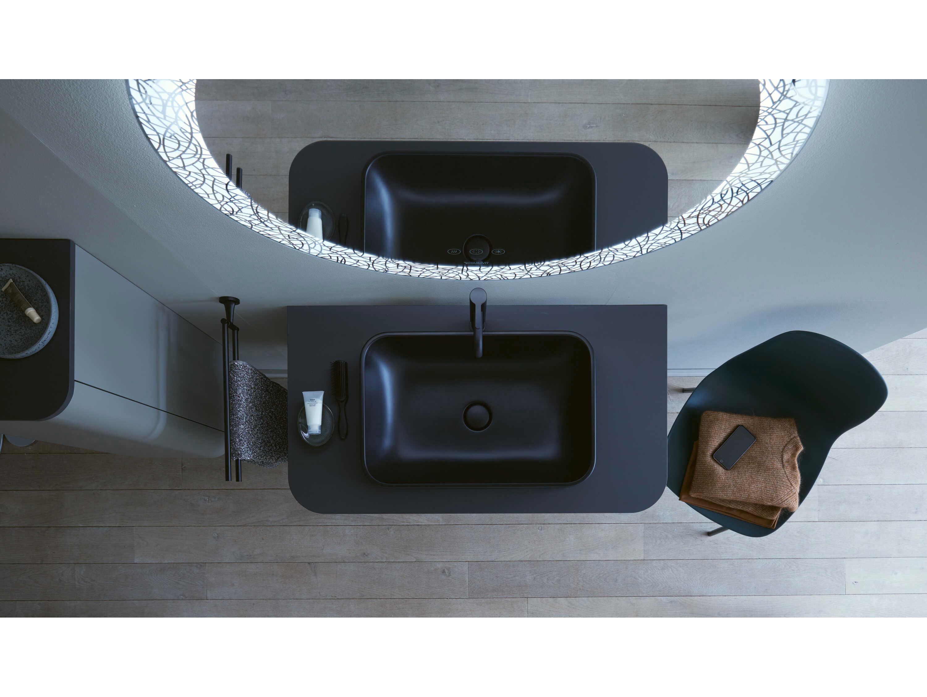 Duravit Starck T 18'' Matte Black Double Towel Bar