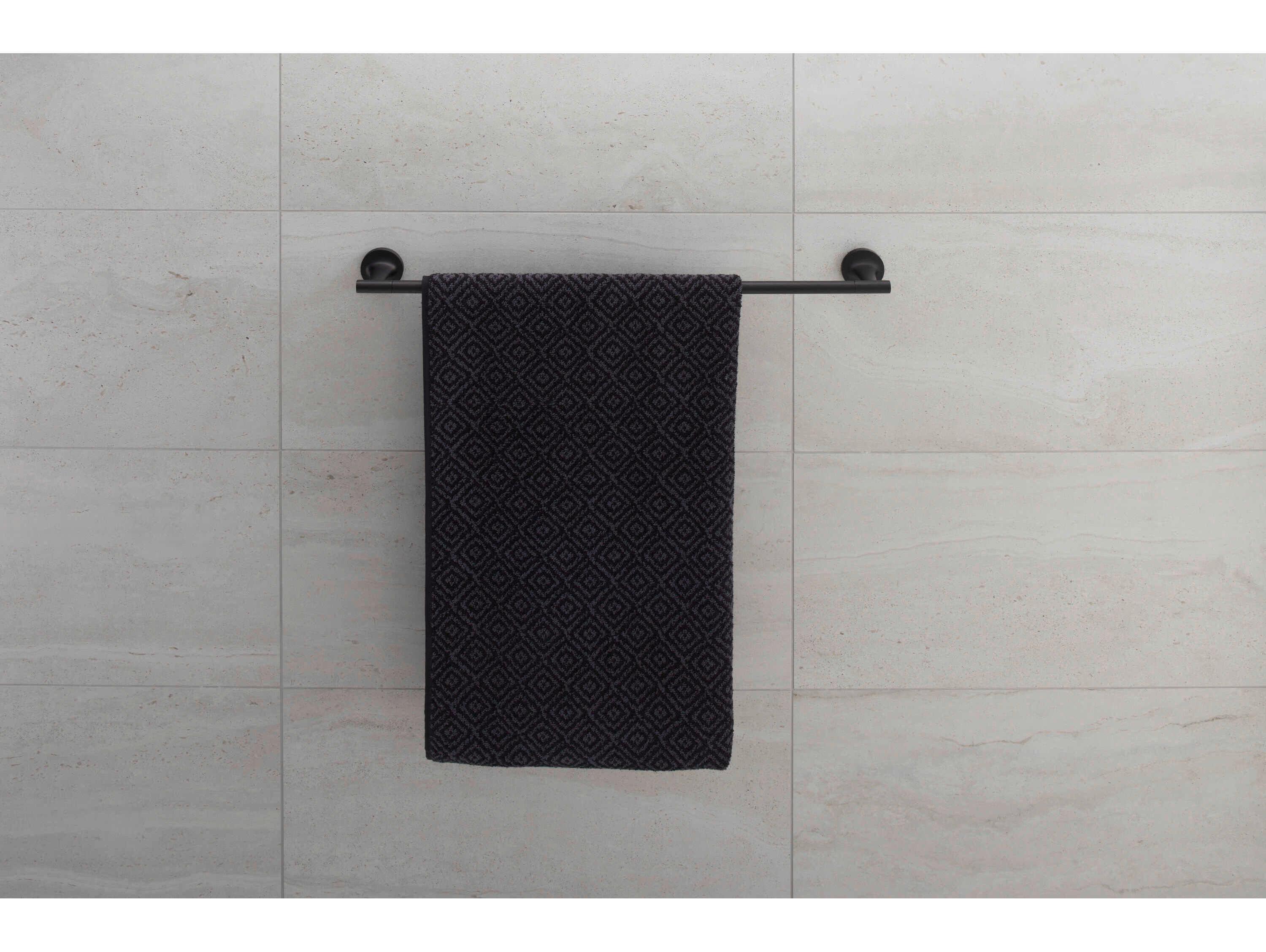 Duravit Starck T 24'' Matte Black Double Towel Bar