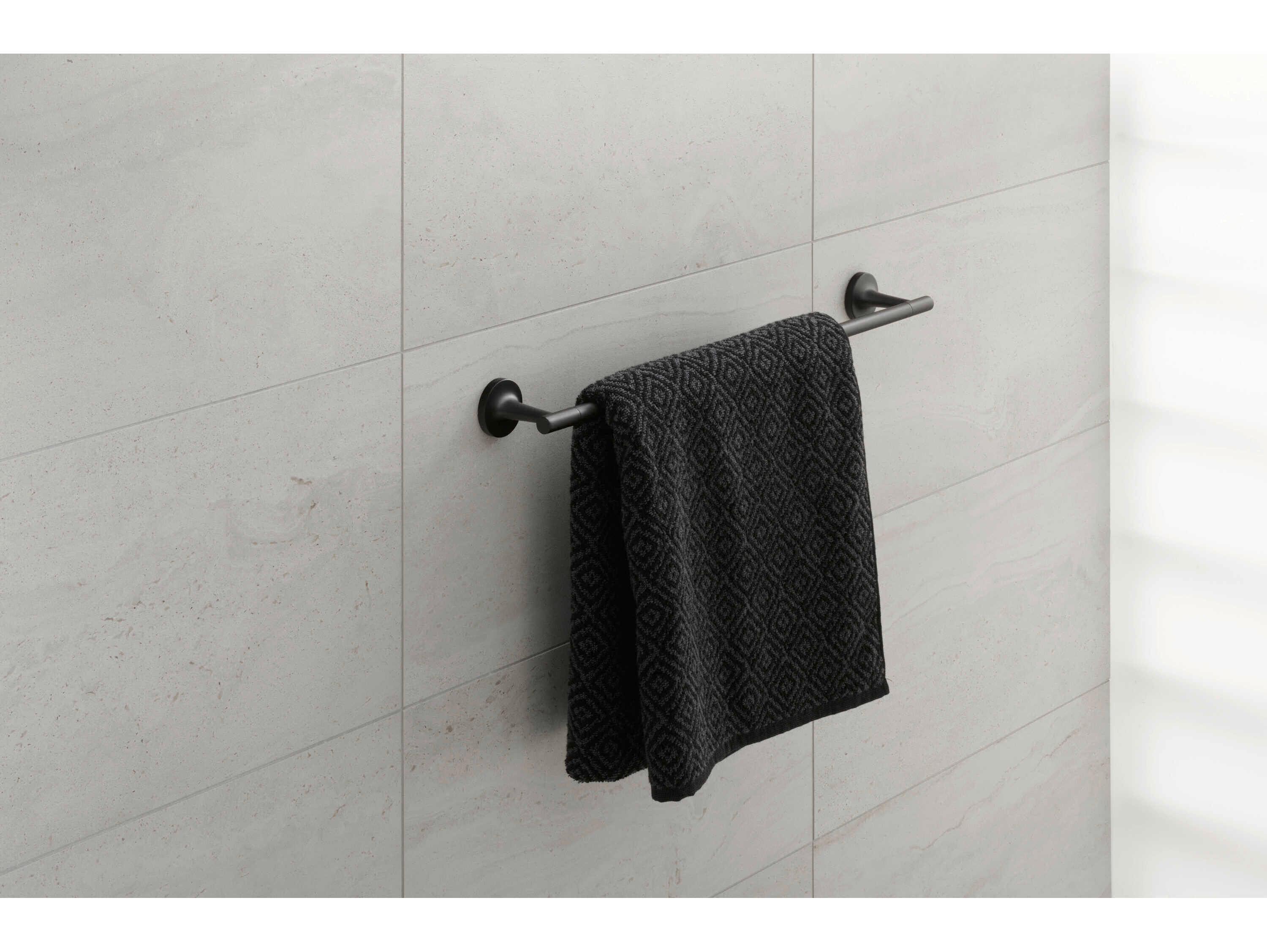 Duravit Starck T 24'' Matte Black Double Towel Bar