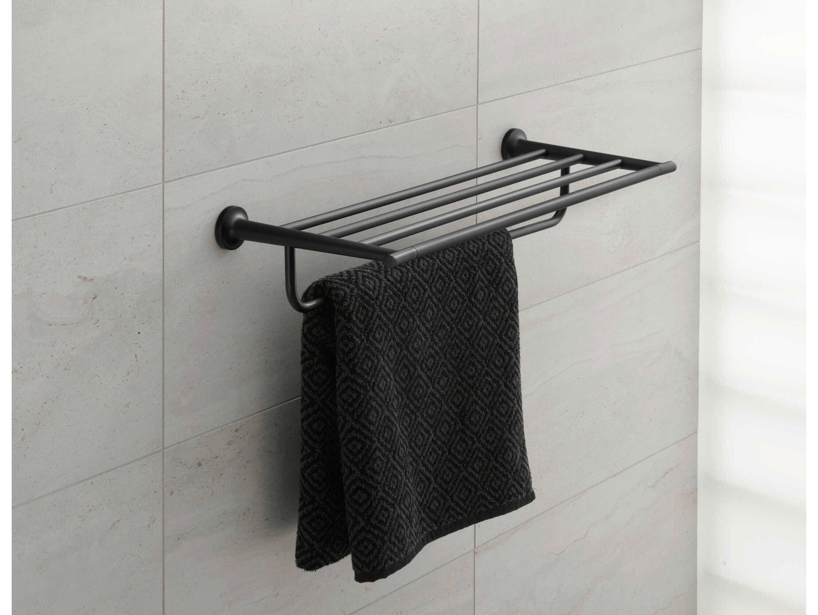 Duravit Starck T 24'' Matte Black Towel Shelf