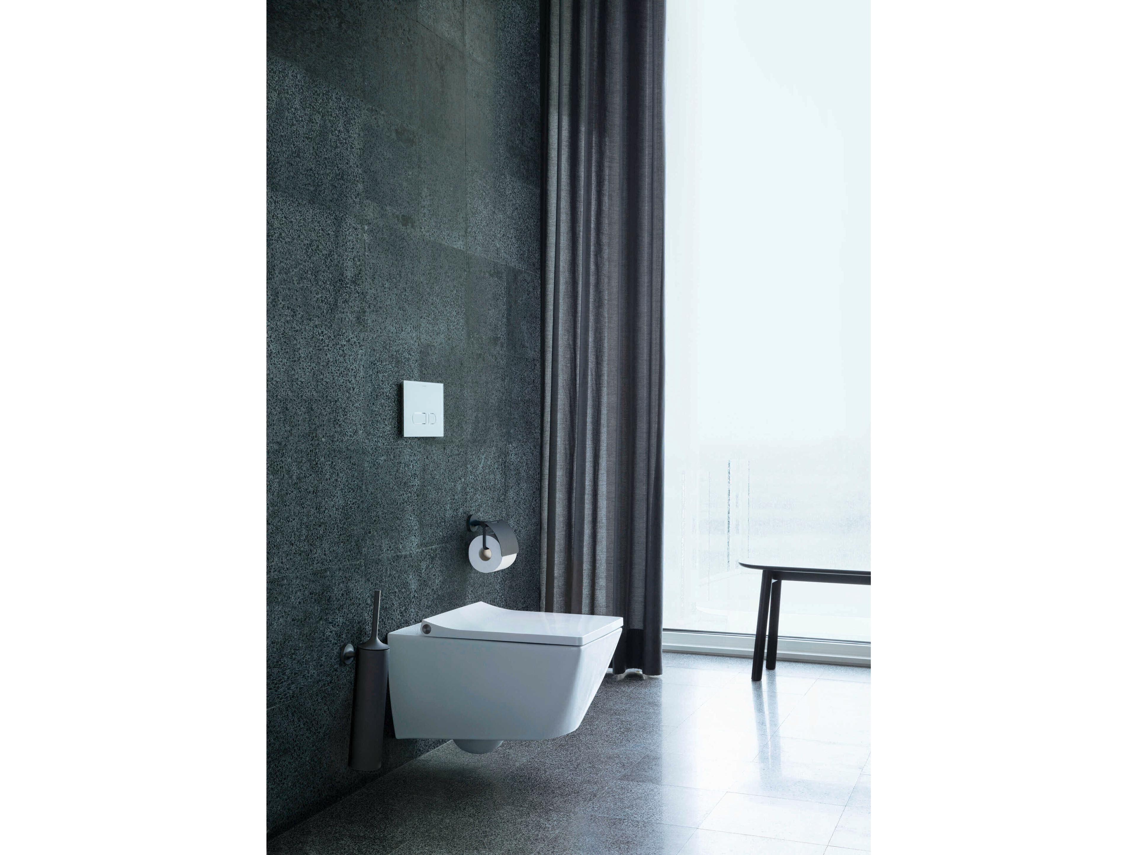 Duravit Starck T Matte Black Wall-Mounted Brush Set