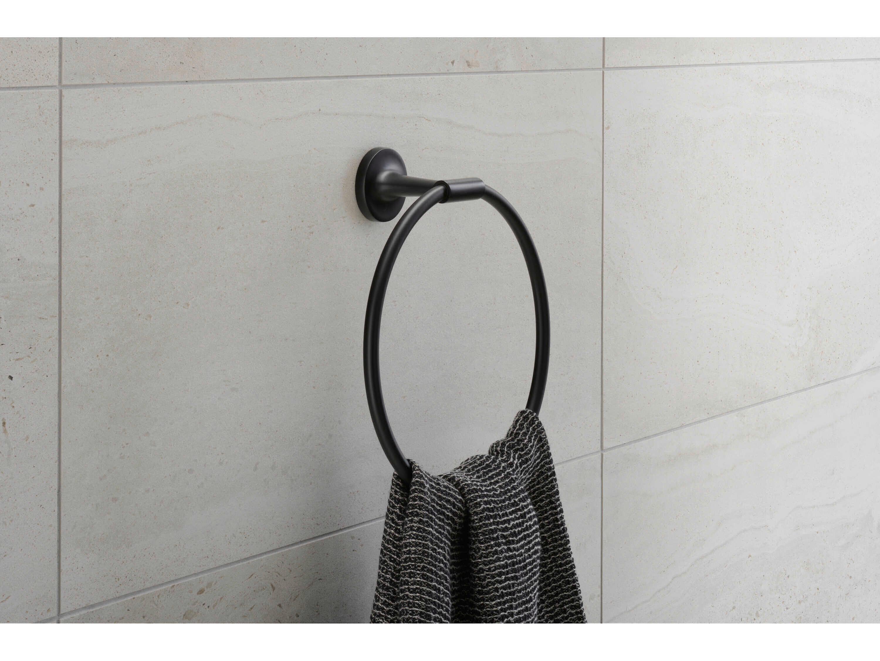Duravit Starck T 8'' Black Towel Ring