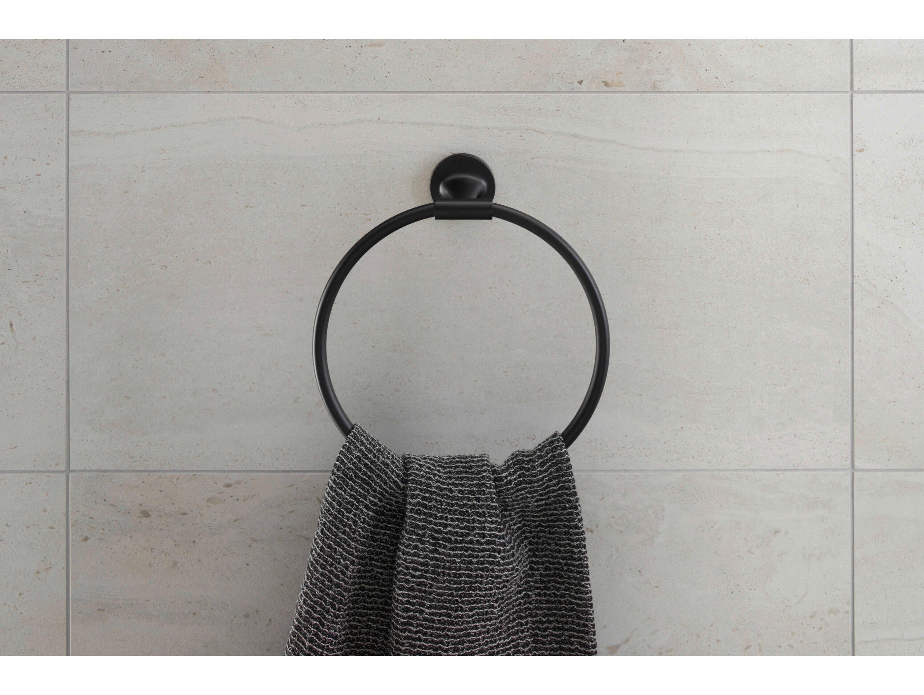 Duravit Starck T 8'' Black Towel Ring