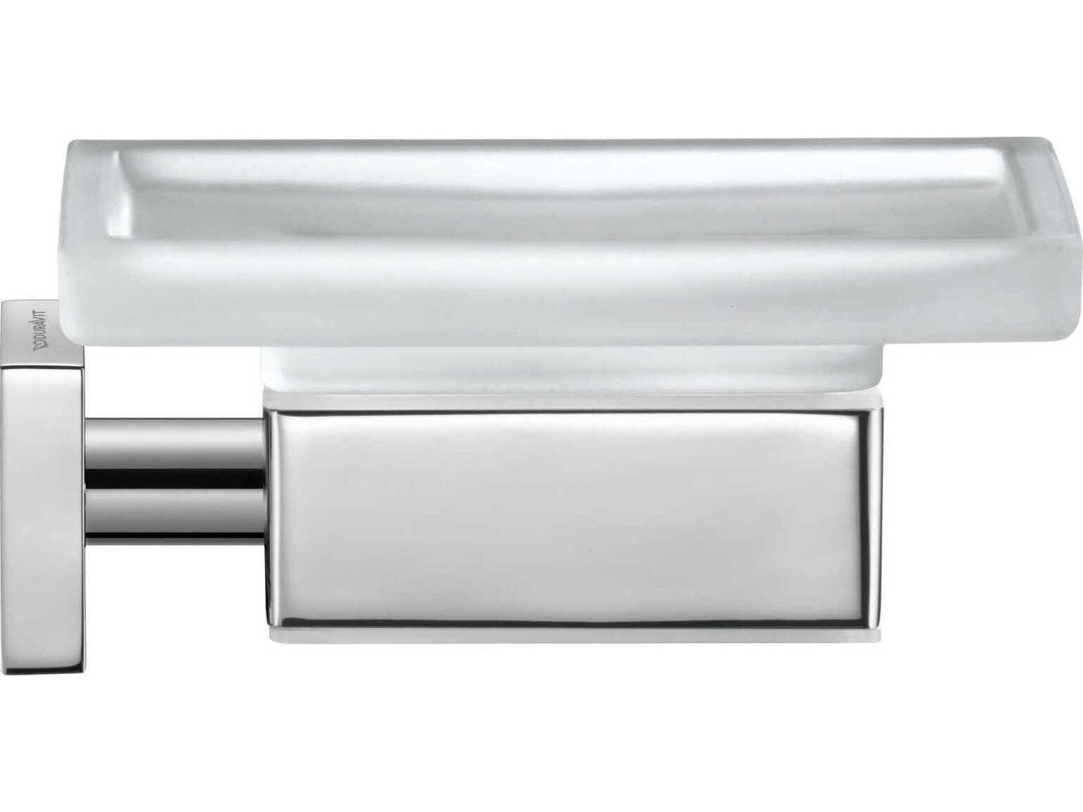 Duravit Karree 5'' Glass Chrome Soap Dish