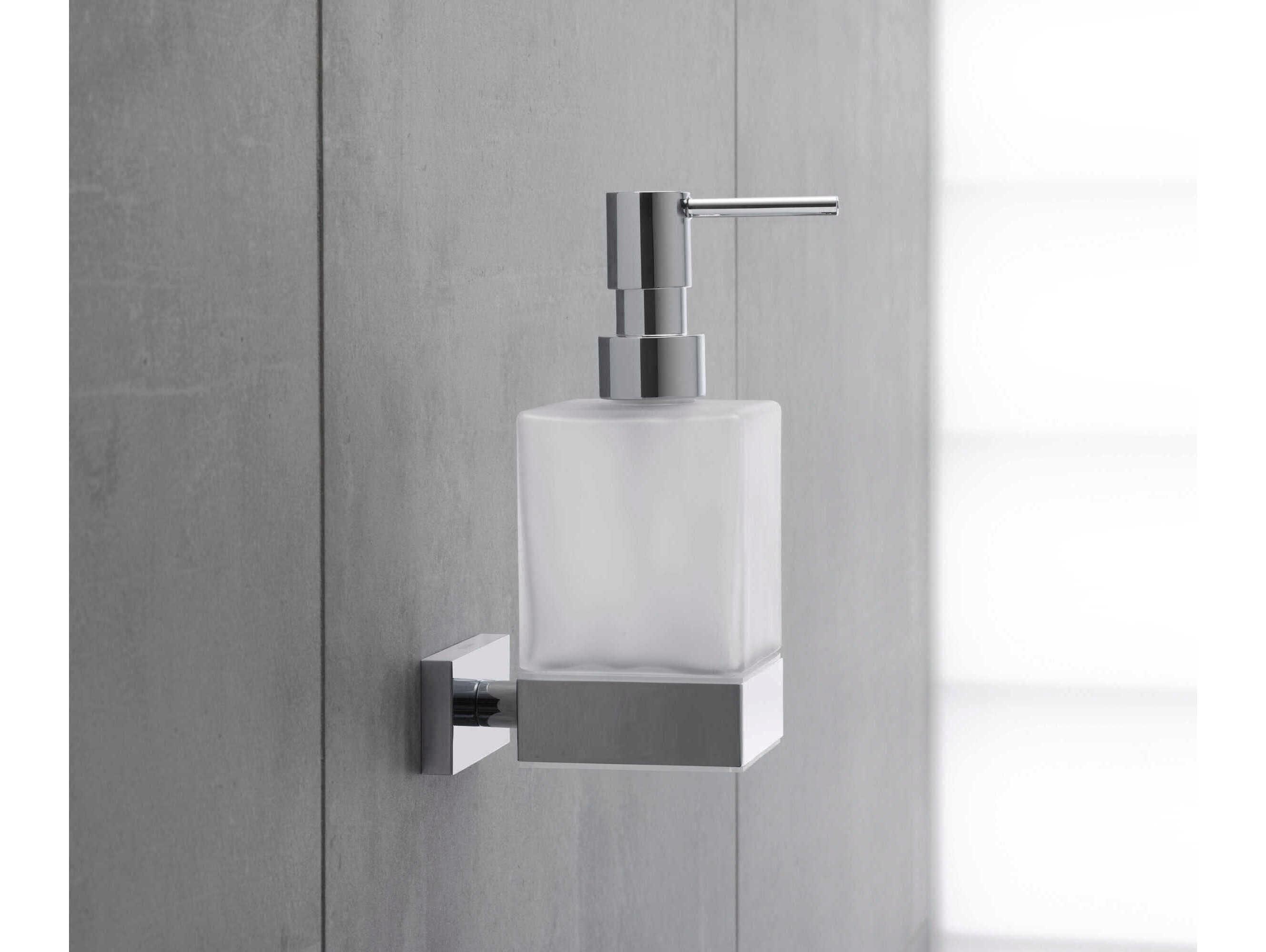 Duravit Karree 5'' Glass Chrome Soap Dispenser