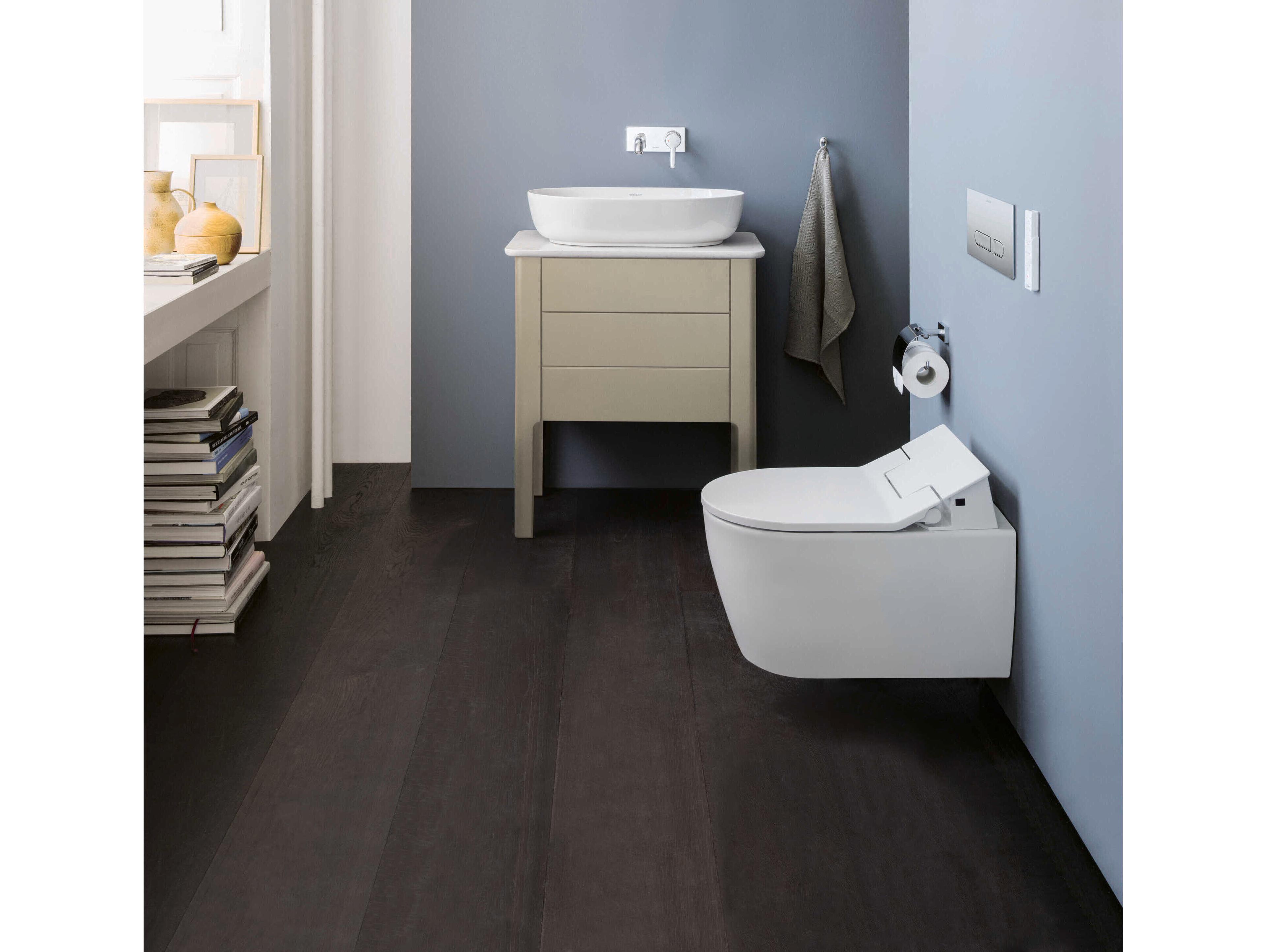 Duravit Karree 6'' Chrome Toilet Paper Holder With Cover