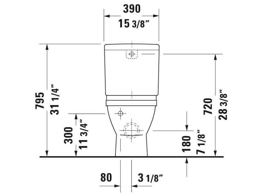 Duravit Starck 3 15'' Ceramic White High Gloss Floor-Mounted Toilet - 0.79/1.59 GPF