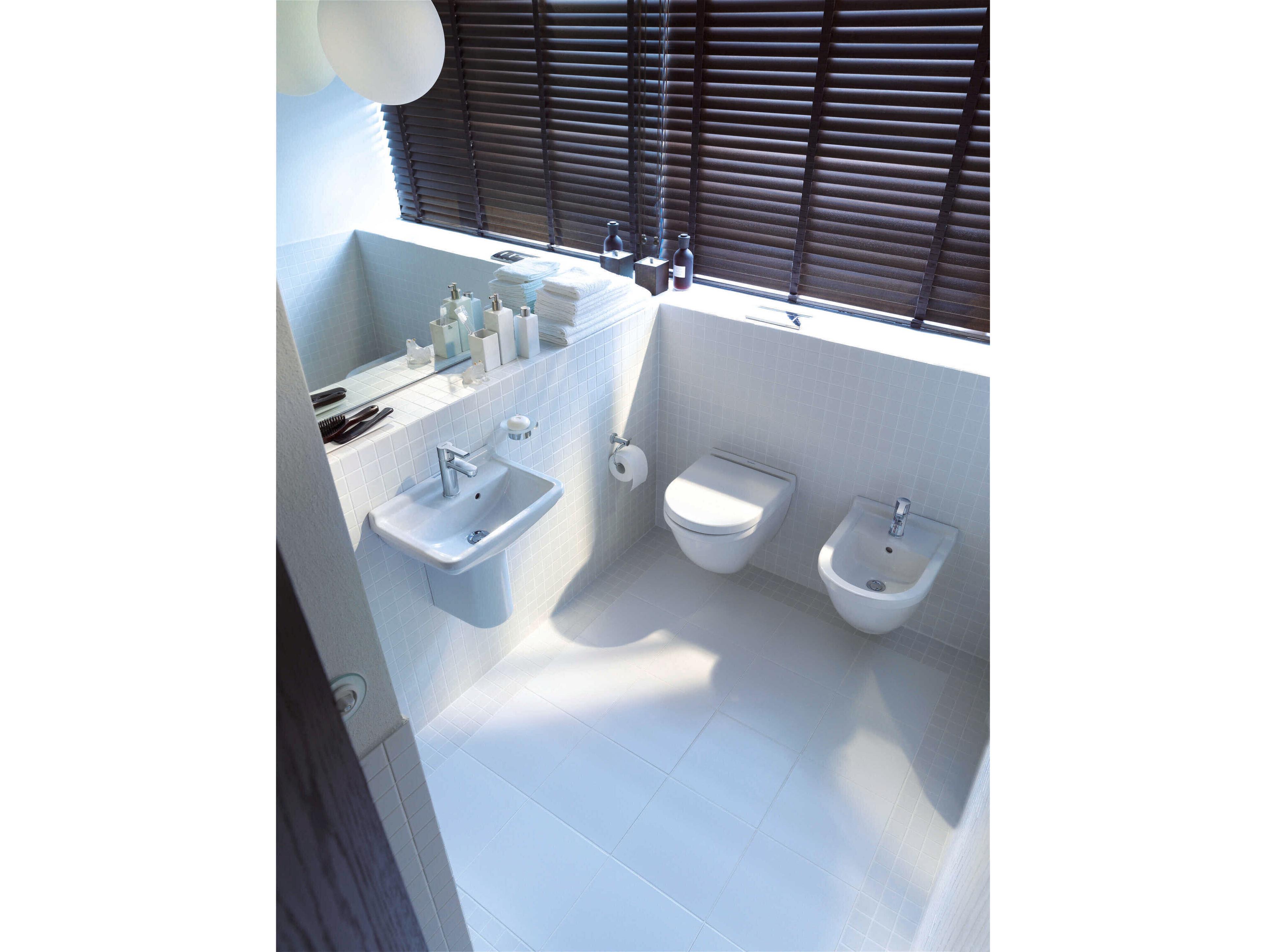 Duravit Starck 3 20'' Ceramic White High Gloss Sink with 1 Faucet Hole