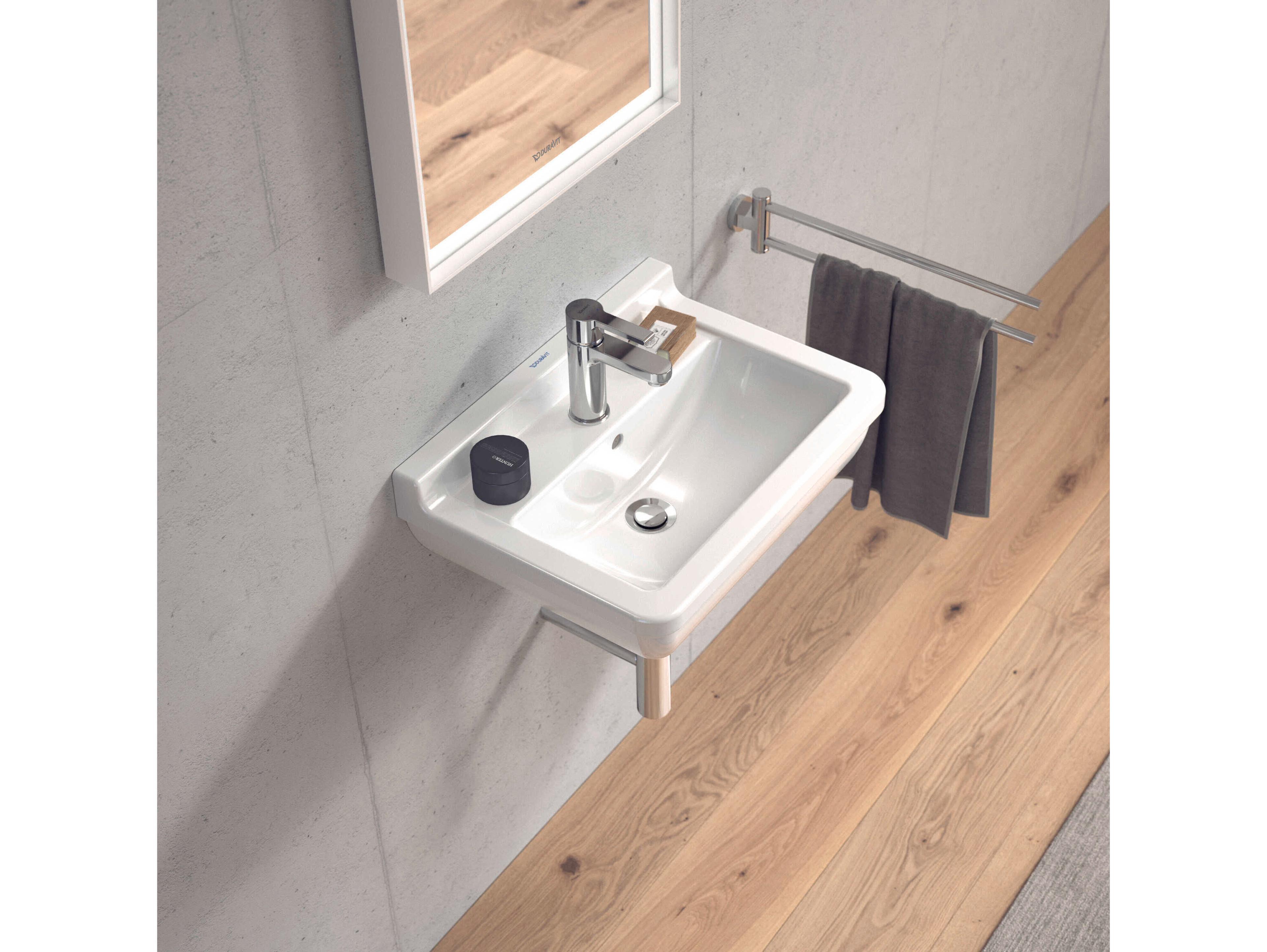 Duravit Starck 3 20'' Ceramic White High Gloss Sink with 1 Faucet Hole