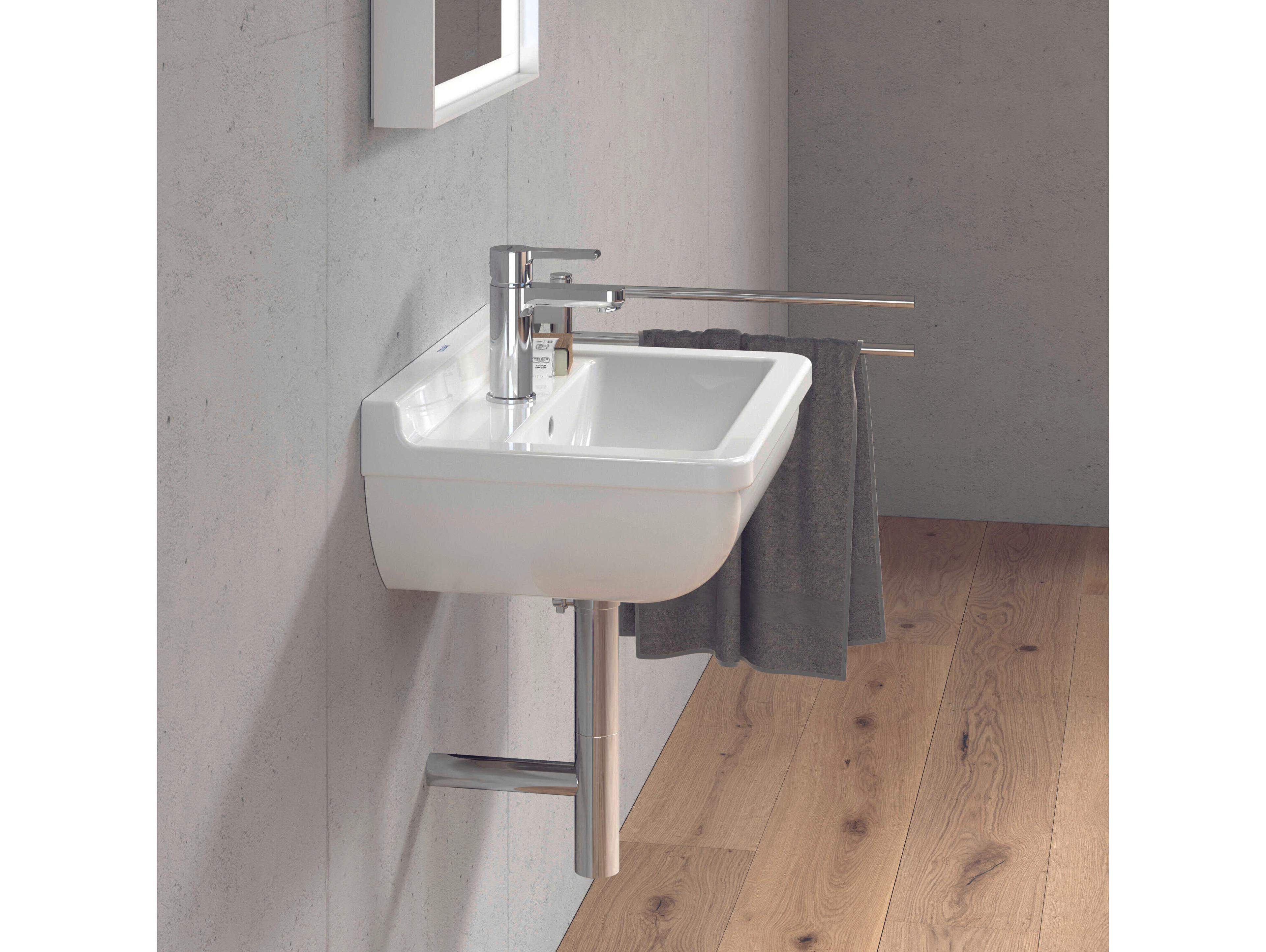 Duravit Starck 3 20'' Ceramic White High Gloss Sink with 1 Faucet Hole