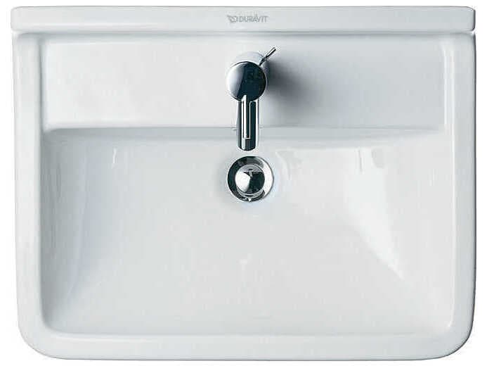 Duravit Starck 3 22'' Ceramic White High Gloss Sink with 1 Faucet Hole