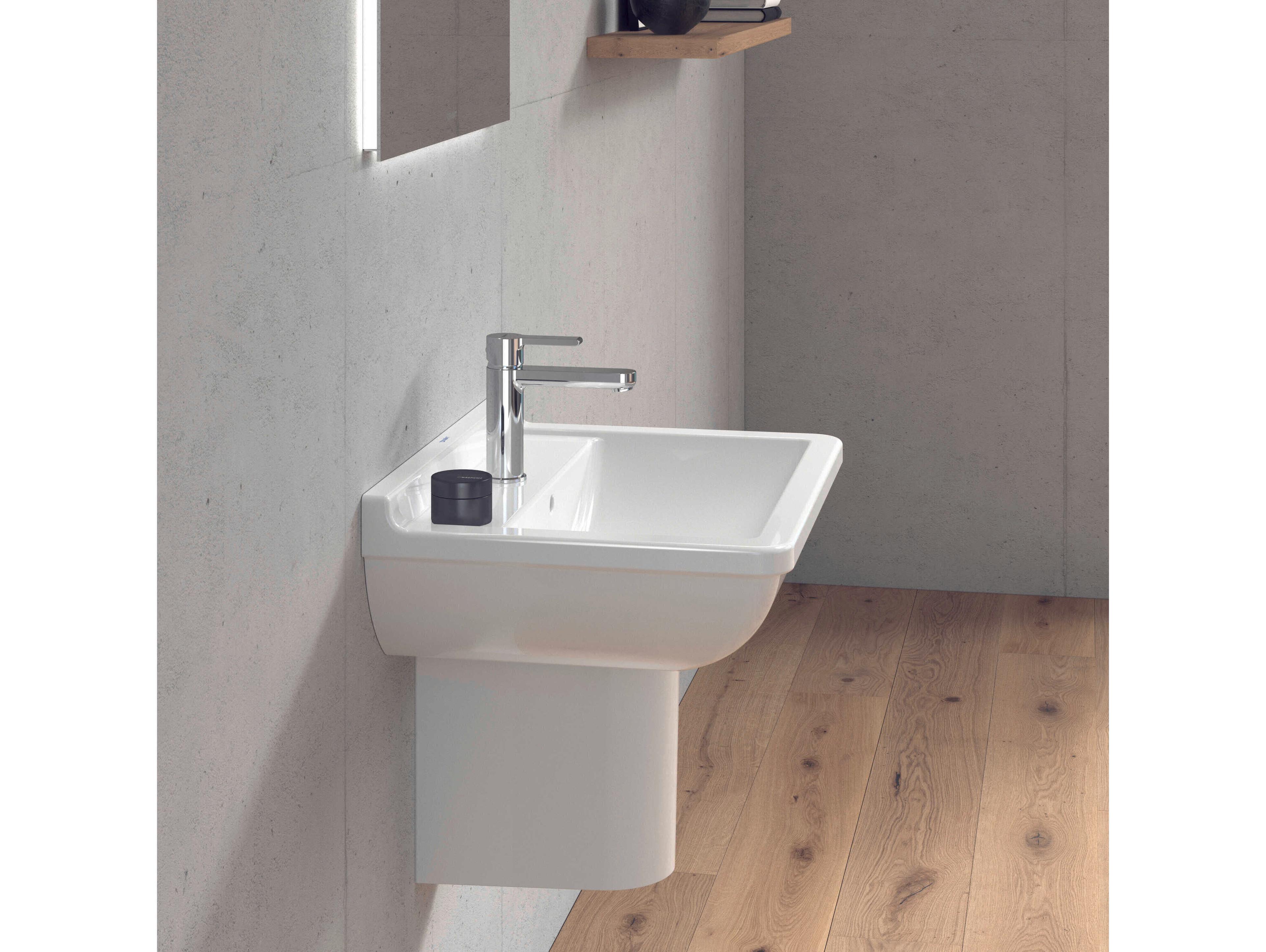 Duravit Starck 3 24'' Ceramic White High Gloss Sink with 1 Faucet Hole