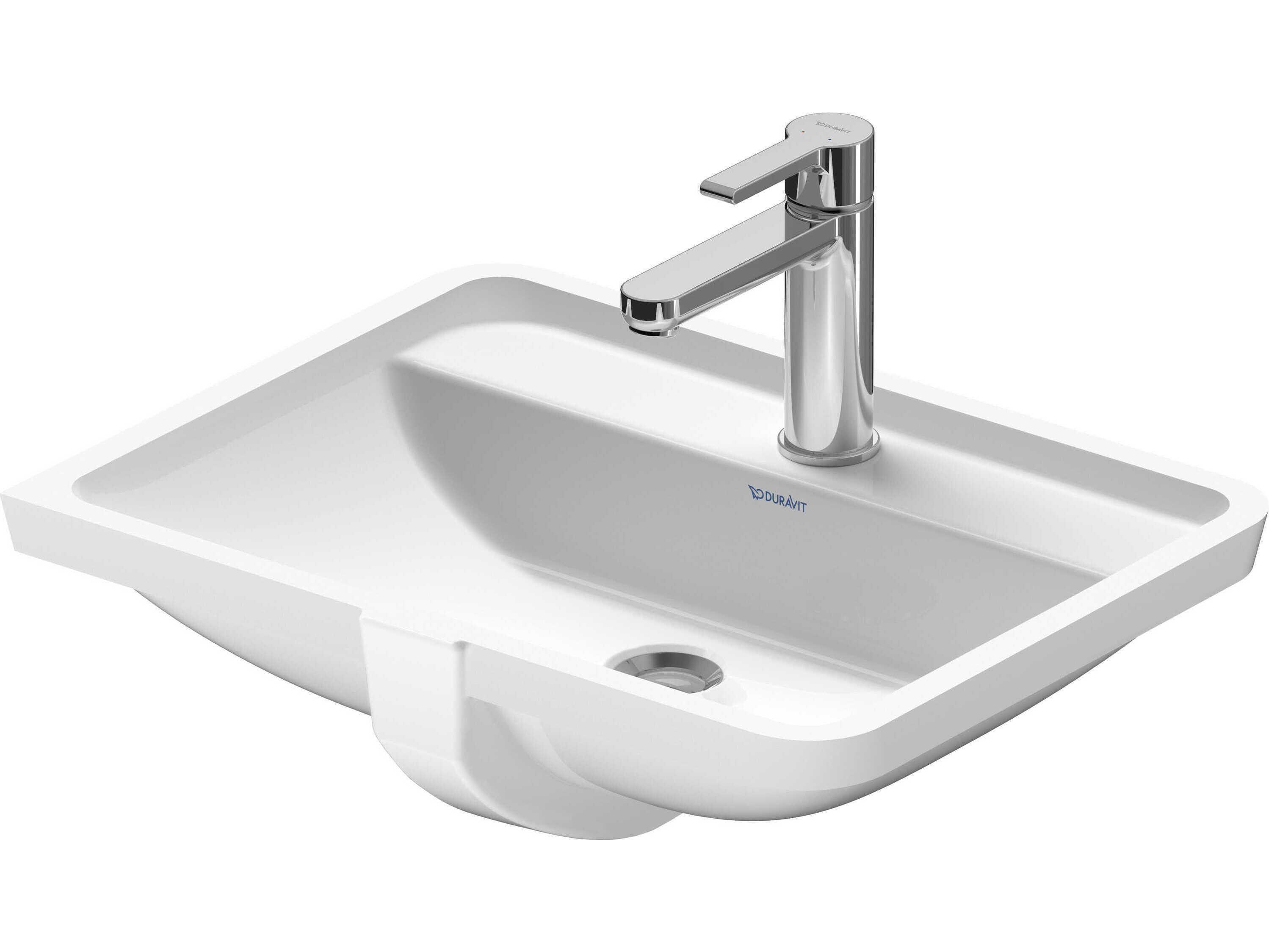 Duravit Starck 3 21'' Ceramic White High Gloss Undermount Sink with 3 Faucet Hole