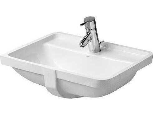 Duravit Starck 3 21'' Ceramic White High Gloss Undermount Sink with 3 Faucet Hole