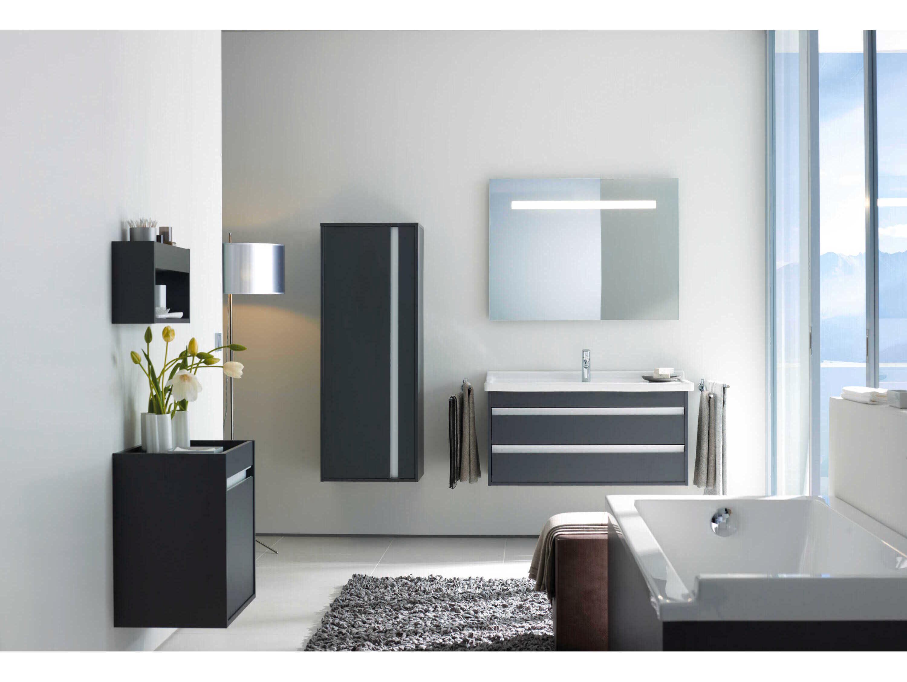 Duravit Starck 3 41'' Ceramic White High Gloss Sink with 1 Faucet Hole