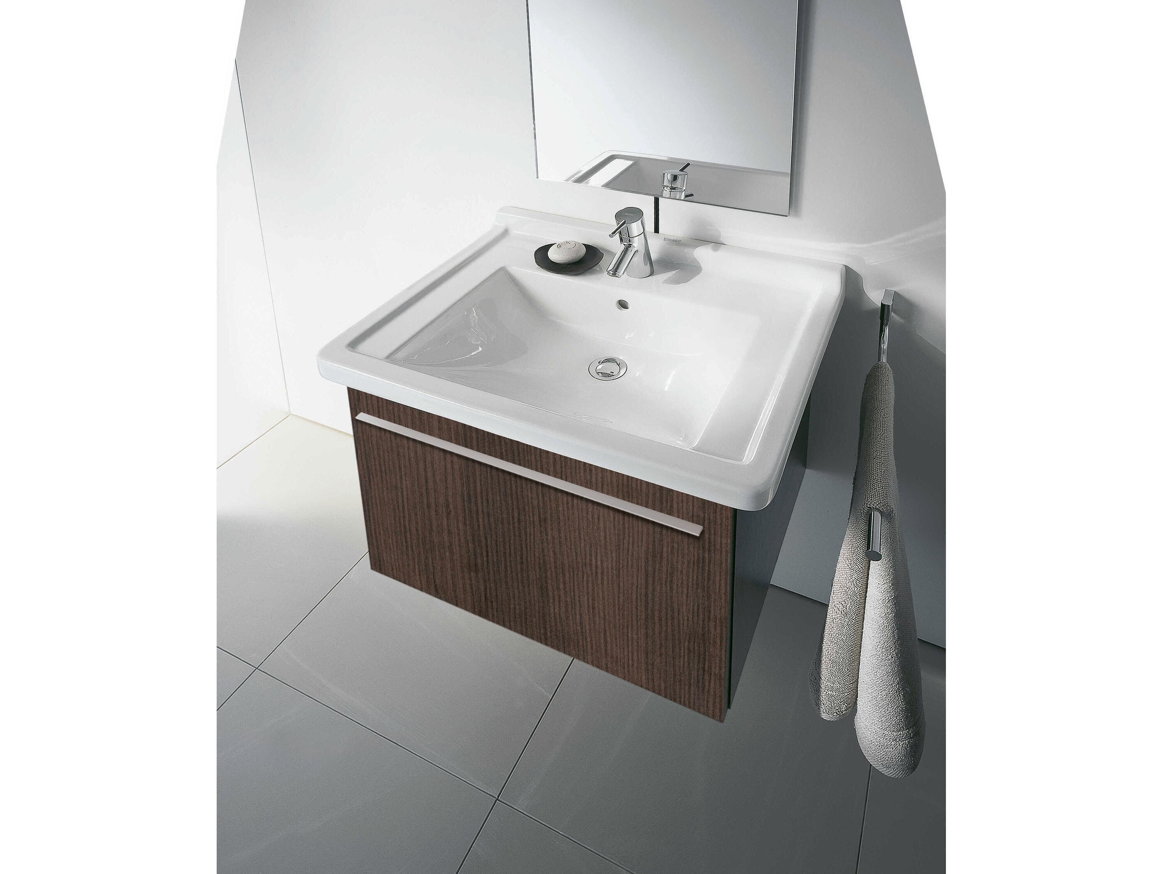 Duravit Starck 3 28'' Ceramic White High Gloss Sink with 1 Faucet Hole