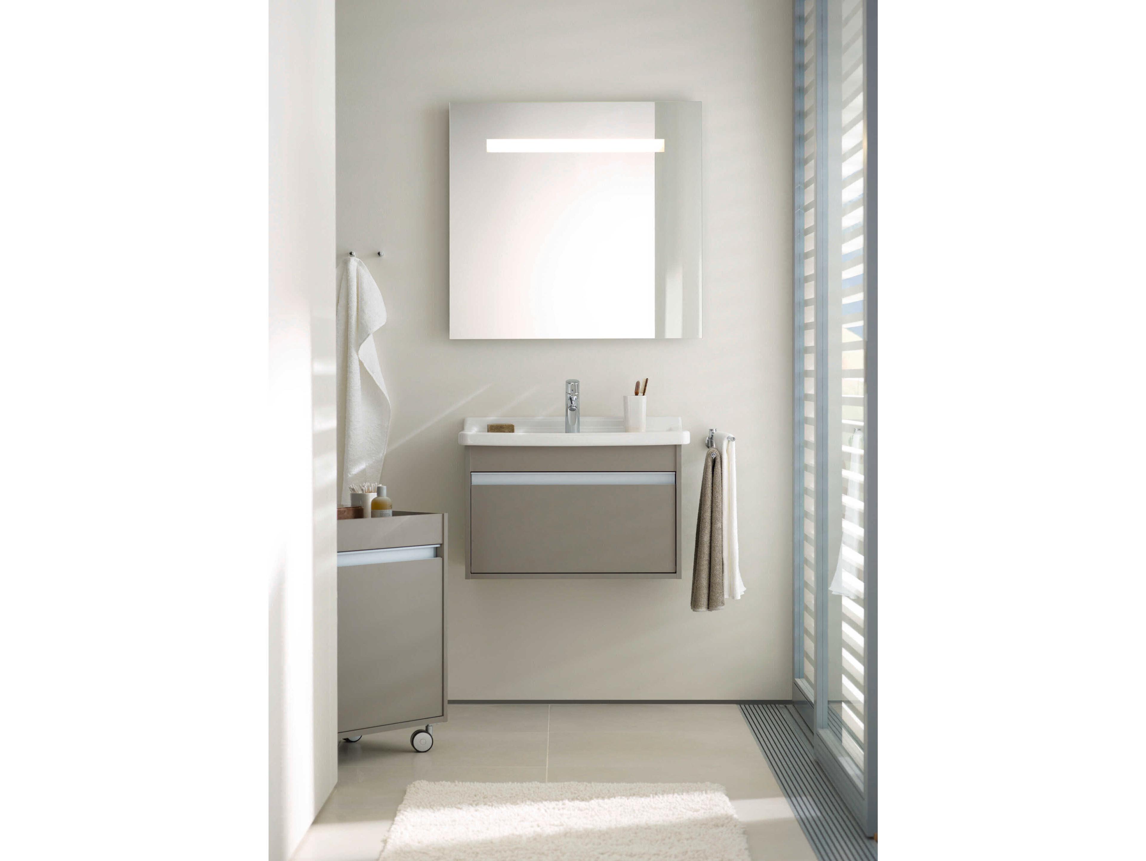 Duravit Starck 3 28'' Ceramic White High Gloss Sink with 1 Faucet Hole