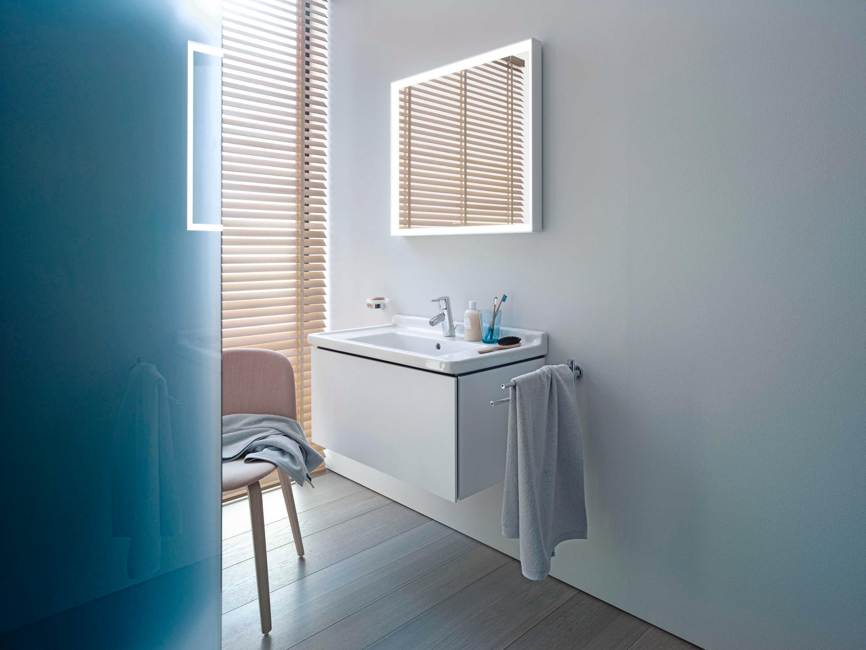 Duravit Starck 3 28'' Ceramic White High Gloss Sink with 1 Faucet Hole