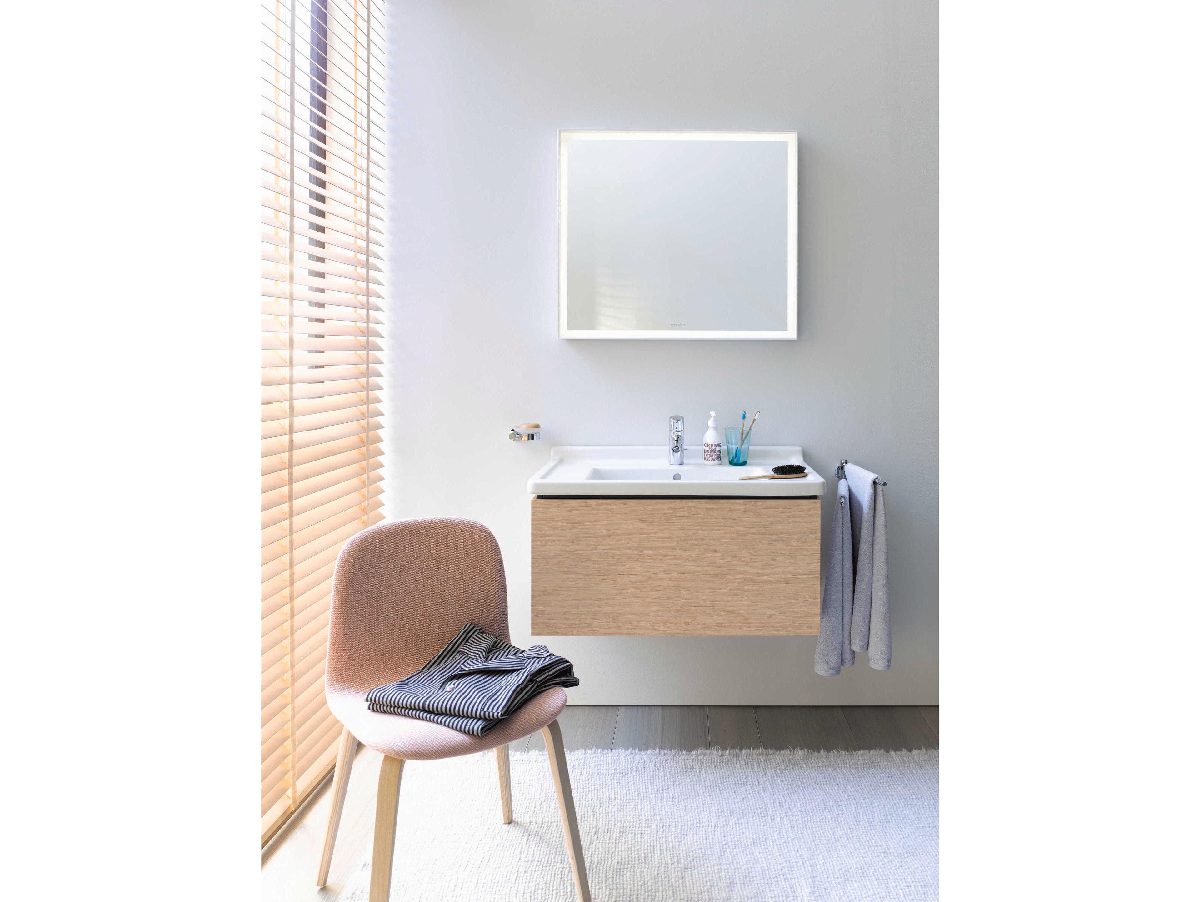 Duravit Starck 3 28'' Ceramic White High Gloss Sink with 1 Faucet Hole