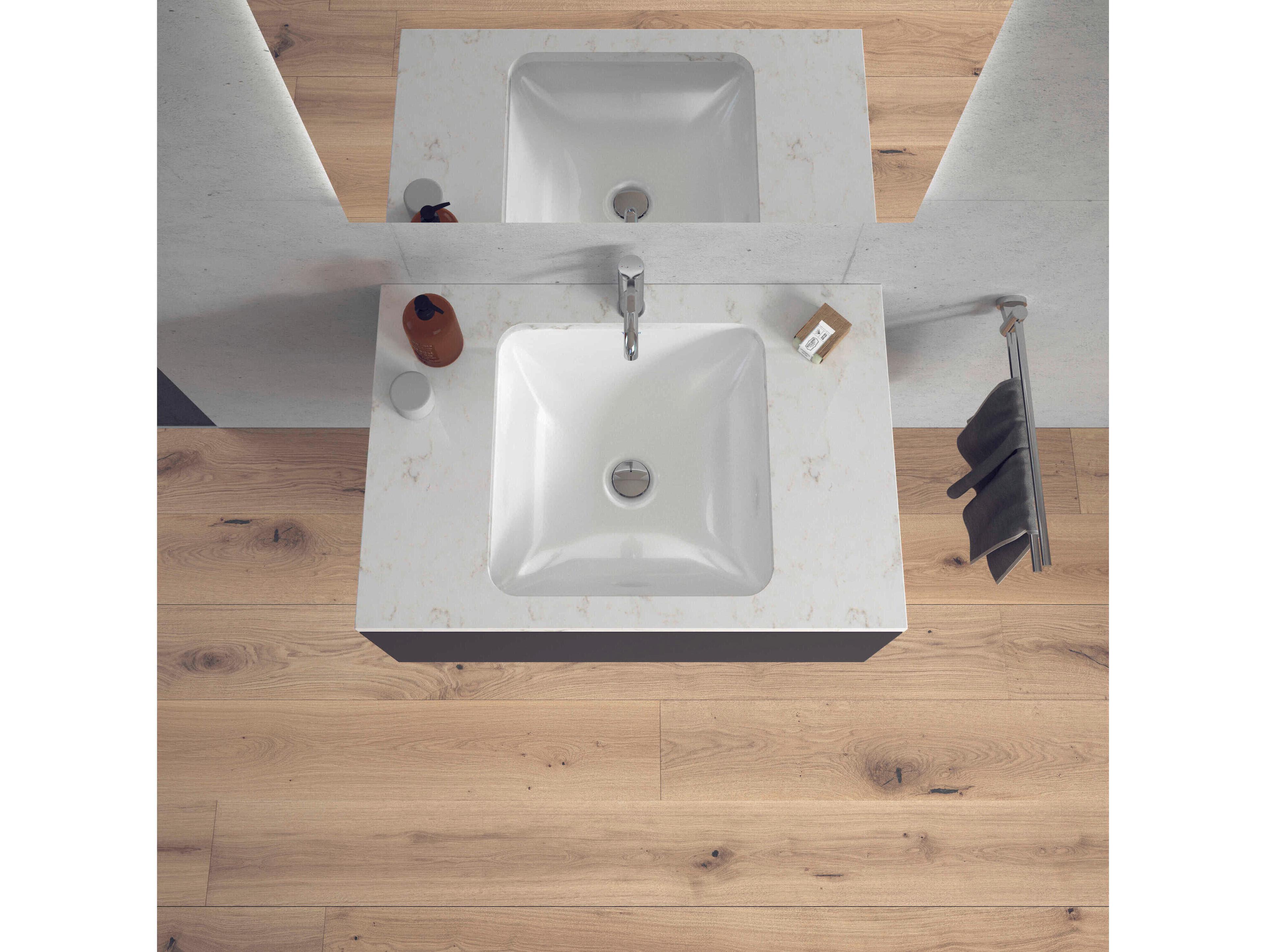 Duravit Starck 3 18'' Ceramic White High Gloss Undermount Sink with No Faucet Hole