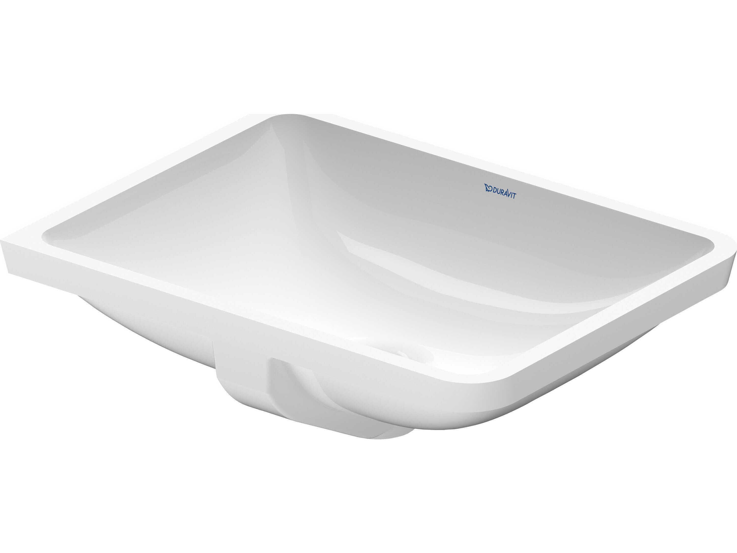 Duravit Starck 3 21'' Ceramic White High Gloss Undermount Sink with No Faucet Hole