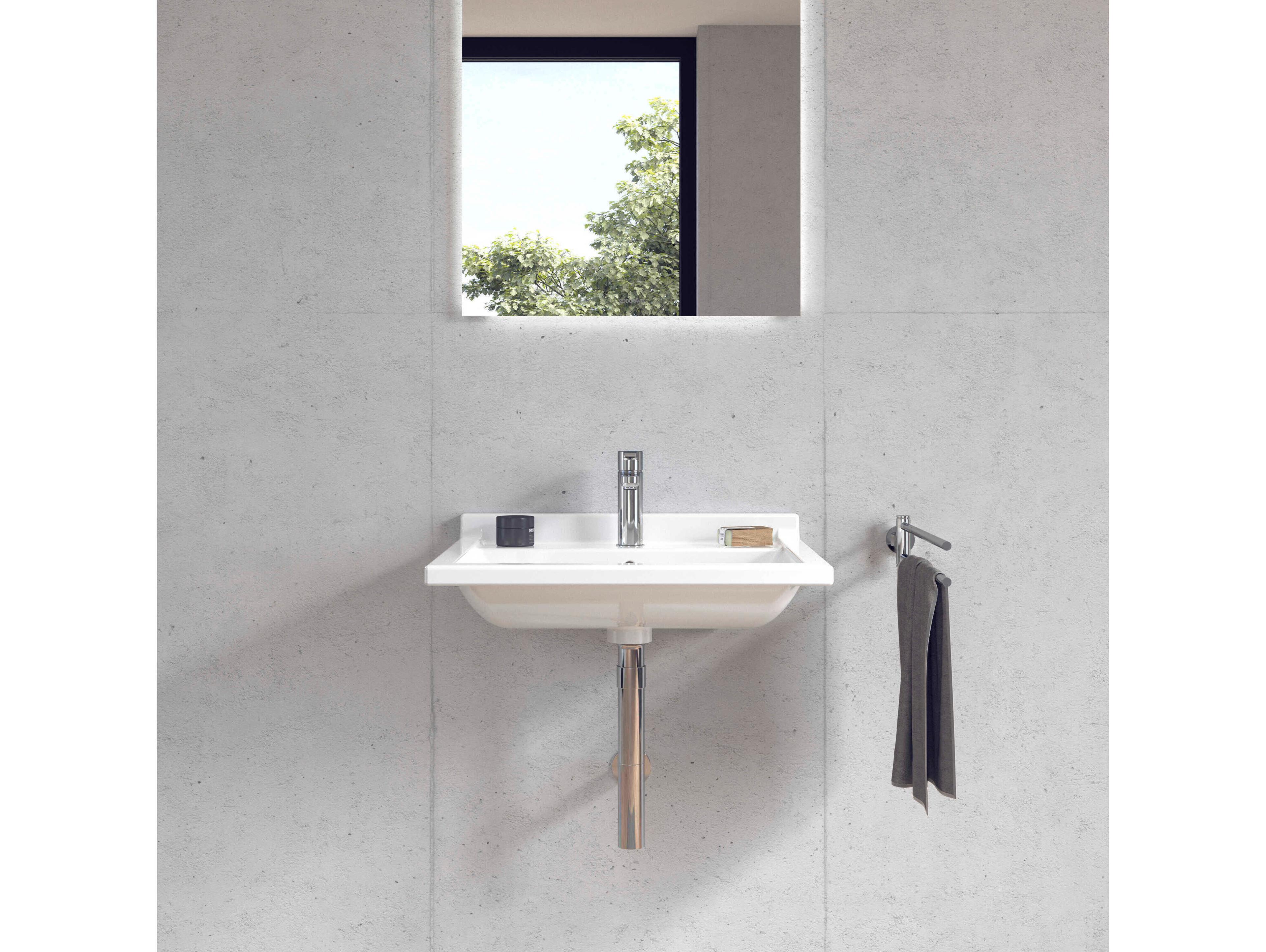 Duravit Starck 3 24'' Ceramic White High Gloss Sink with 1 Faucet Hole