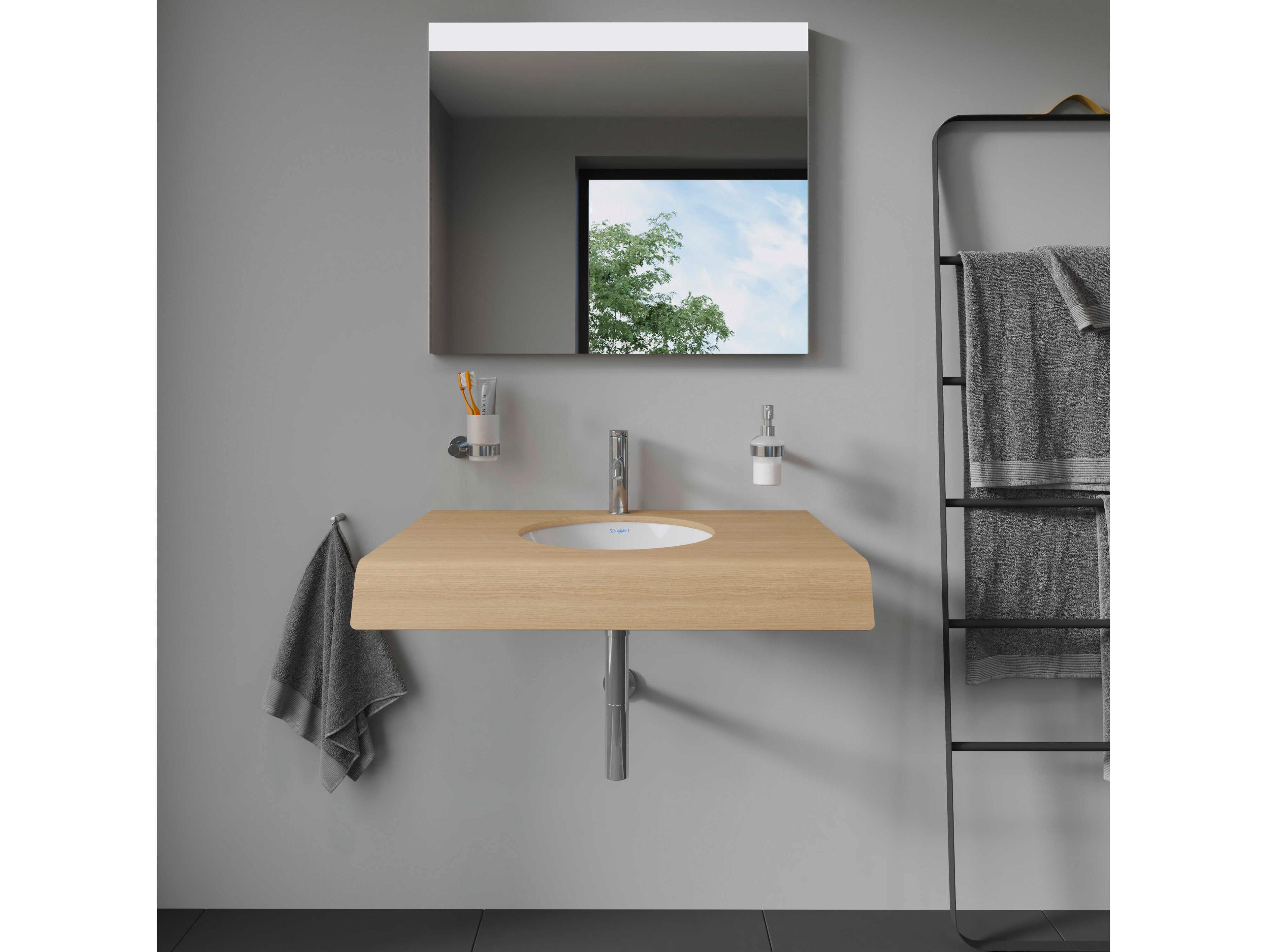 Duravit Architec 13'' White High Gloss Undermount Sink with no faucet holes