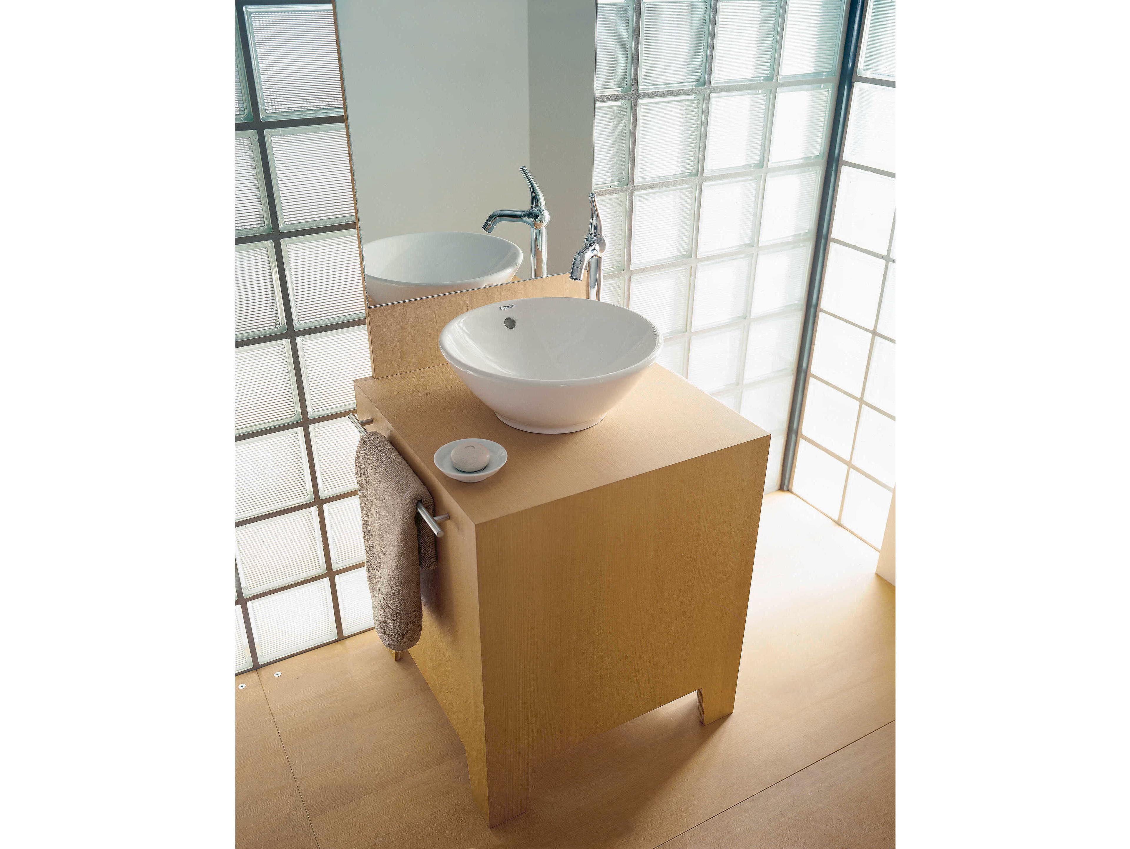 Duravit Design 17'' Ceramic White High Gloss Washbowl Sink with no faucet holes