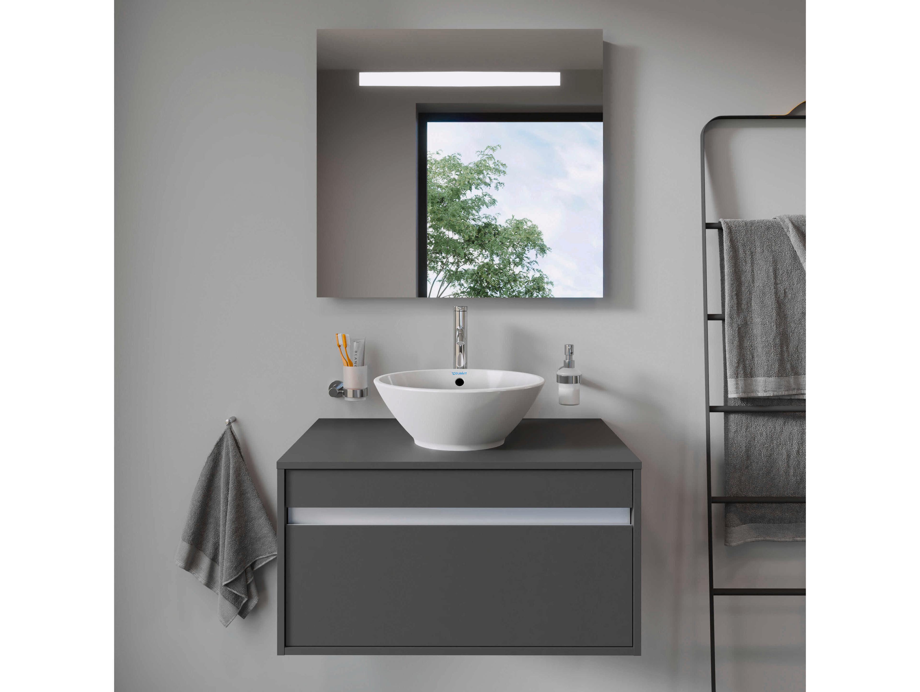 Duravit Design 17'' Ceramic White High Gloss Washbowl Sink with no faucet holes