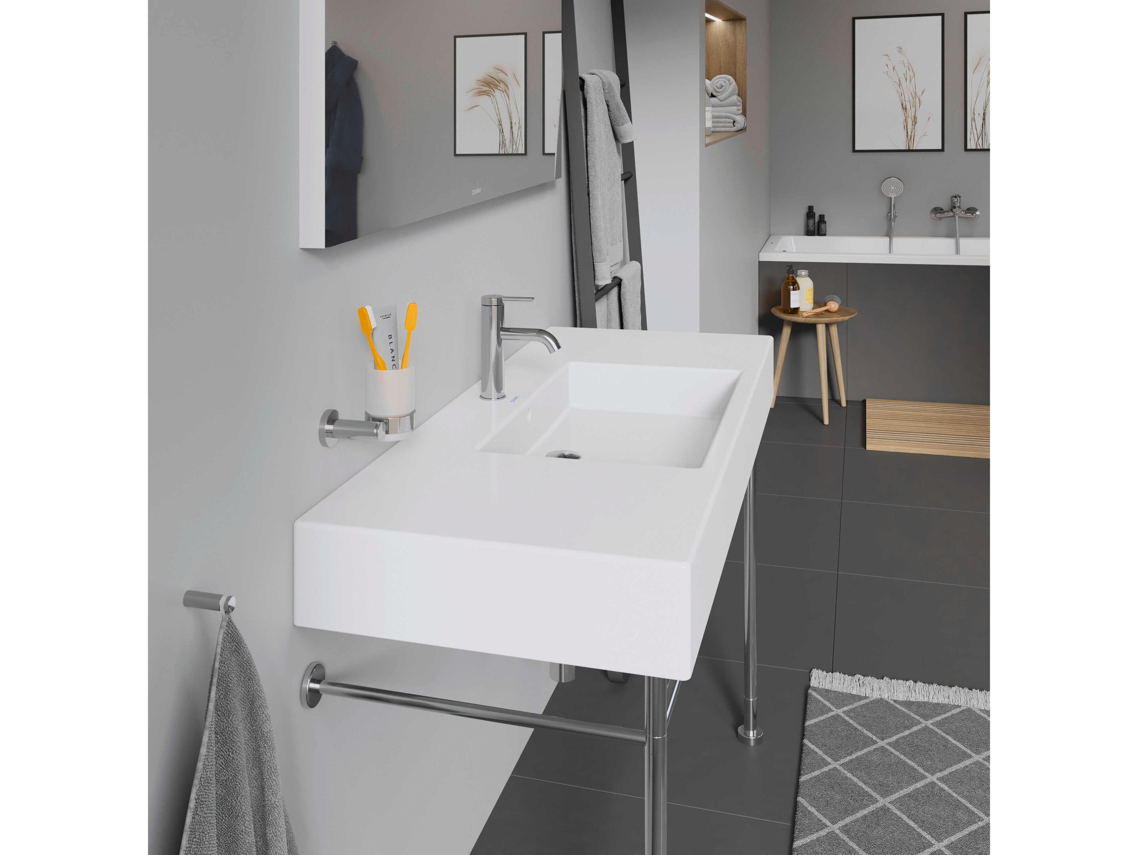 Duravit Vero 49'' Ceramic White High Gloss Sink with 1 Faucet Hole