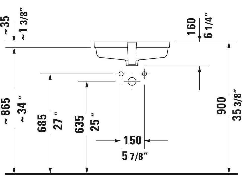 Duravit Vero 19'' Ceramic White High Gloss Undermount Sink with No Faucet Hole