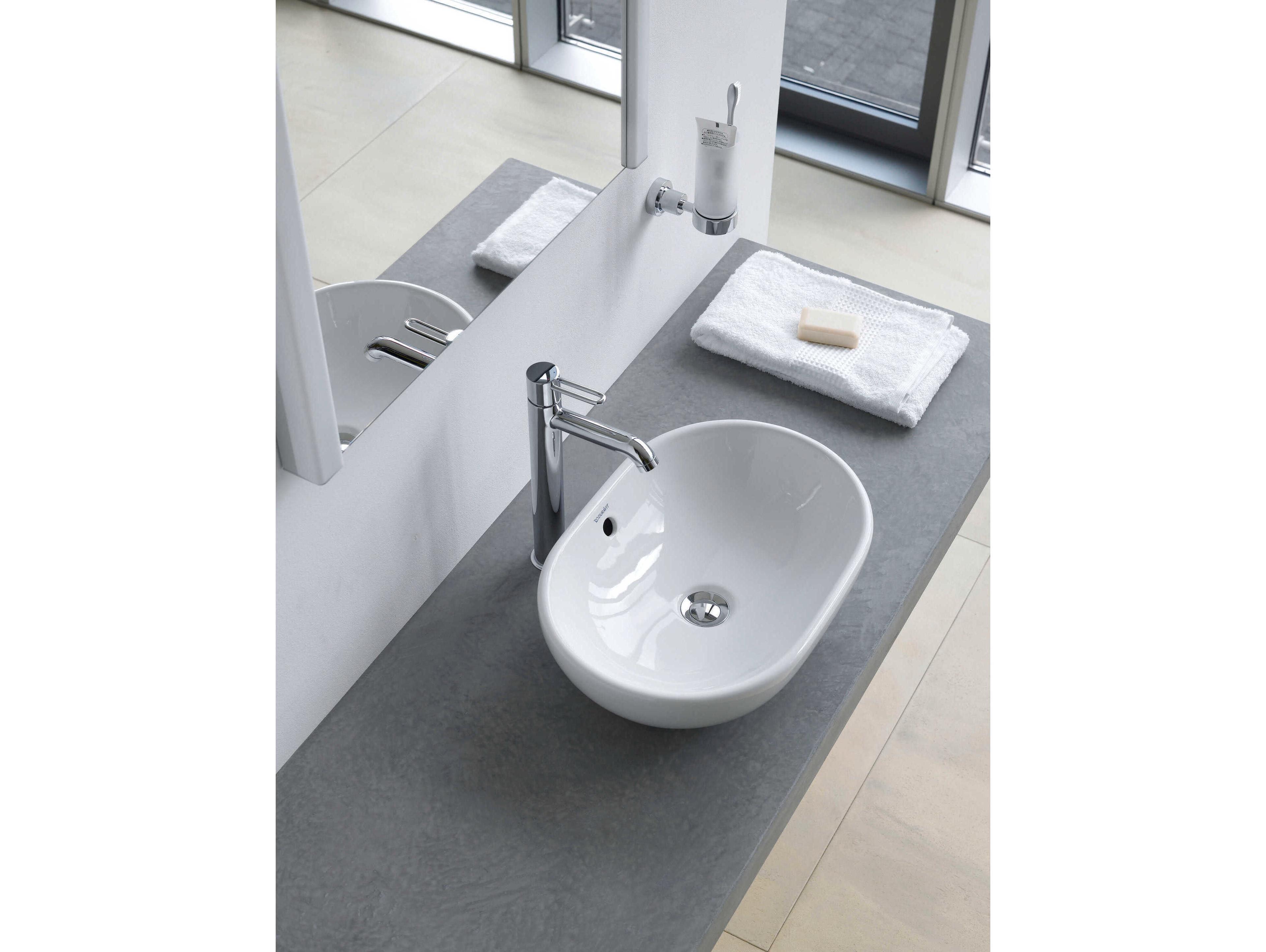 Duravit Design 20'' Ceramic White High Gloss Washbowl Sink with no faucet holes