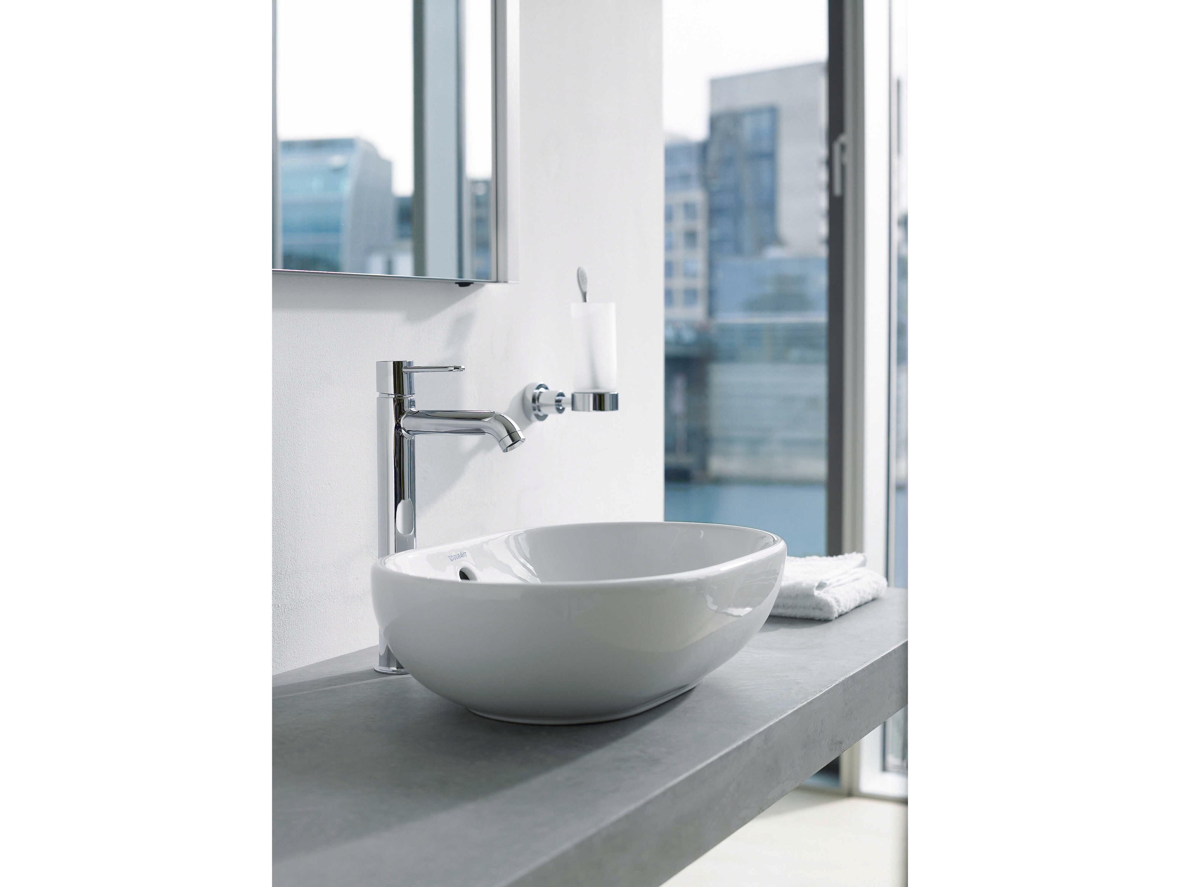 Duravit Design 20'' Ceramic White High Gloss Washbowl Sink with no faucet holes