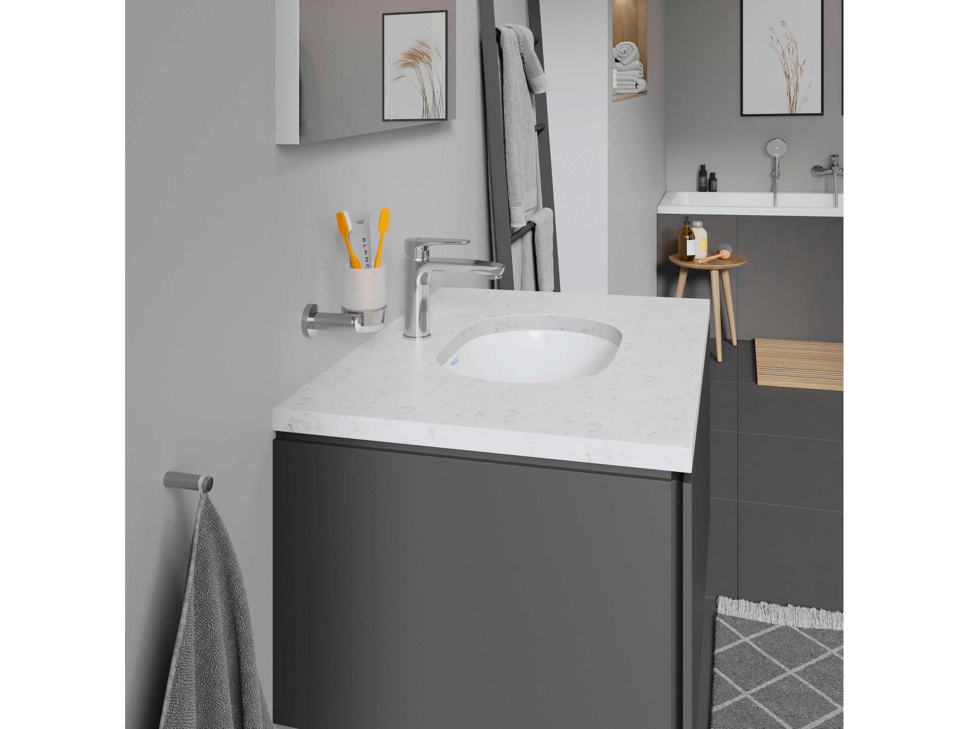 Duravit Design 17'' Ceramic White High Gloss Undermount Sink with no faucet holes