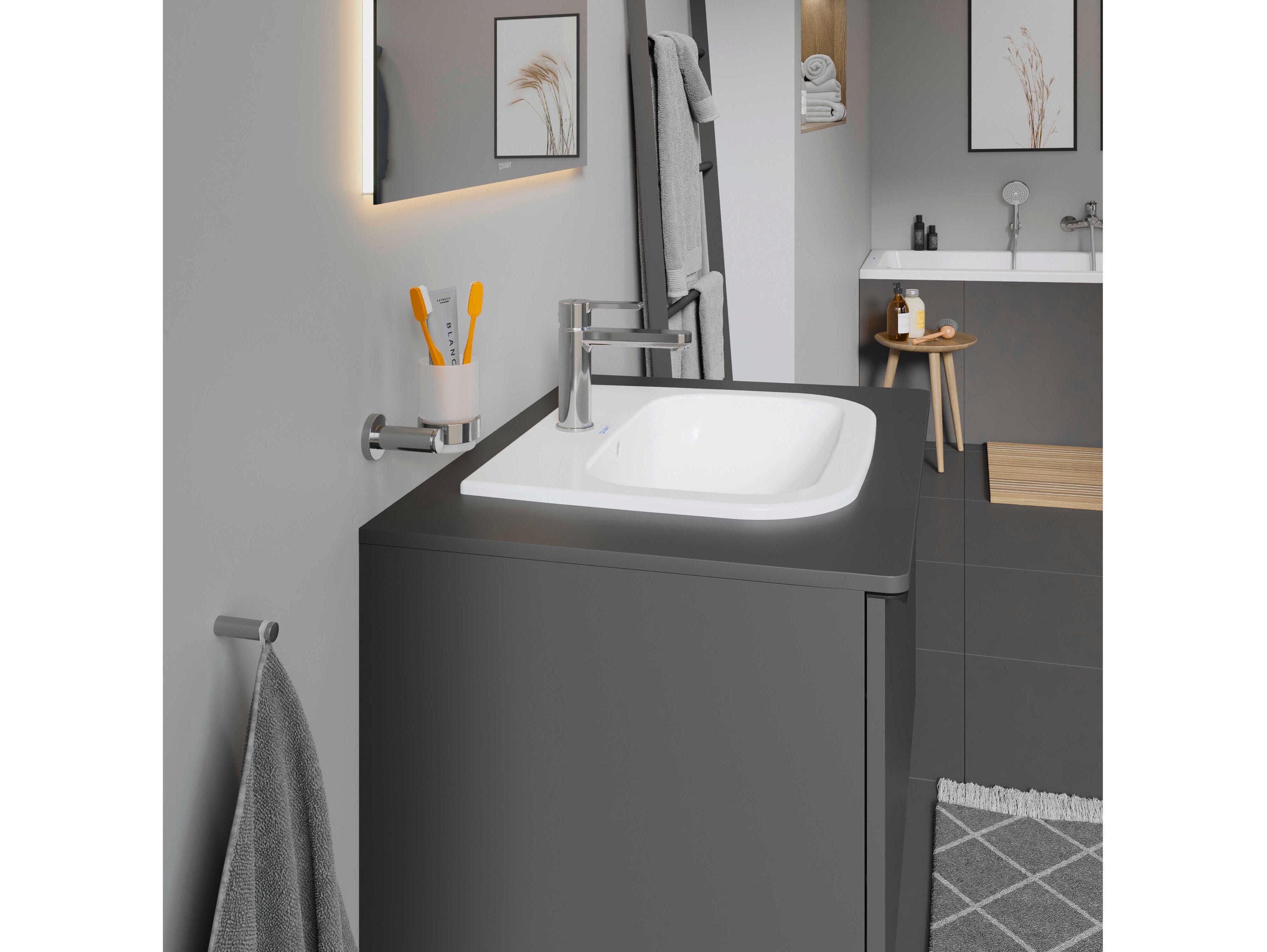 Duravit D-code 22'' Ceramic White High Gloss Undermount Sink with 1 Faucet hole