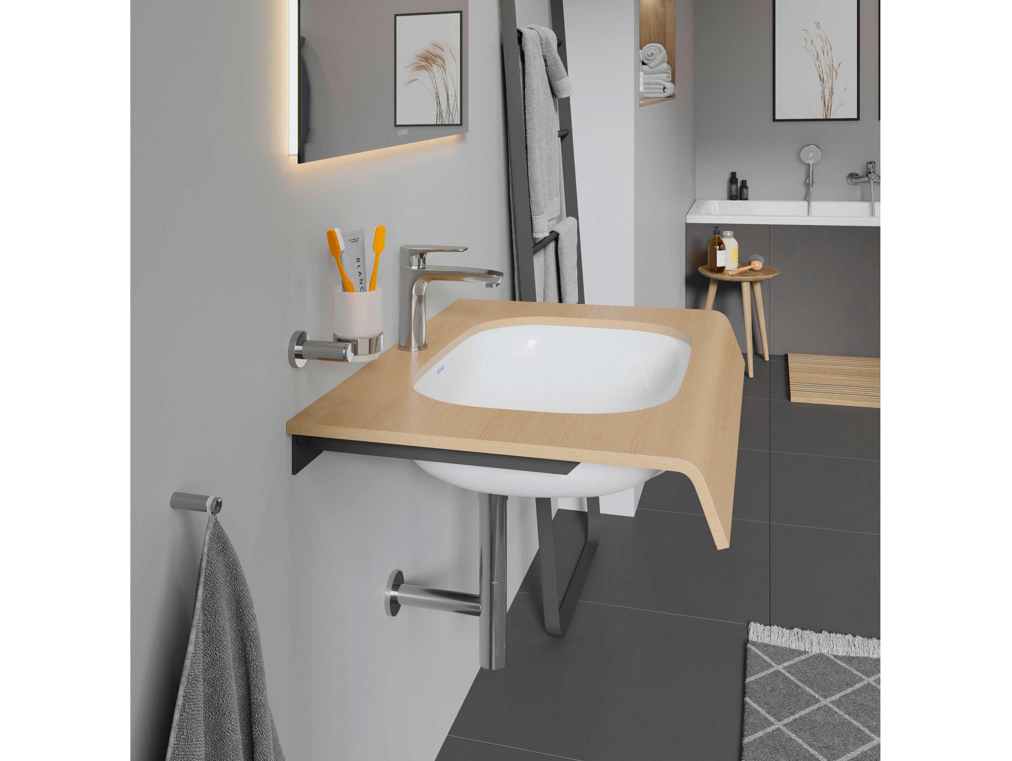 Duravit D-code 22'' Ceramic White High Gloss Undermount Sink with no faucet hole