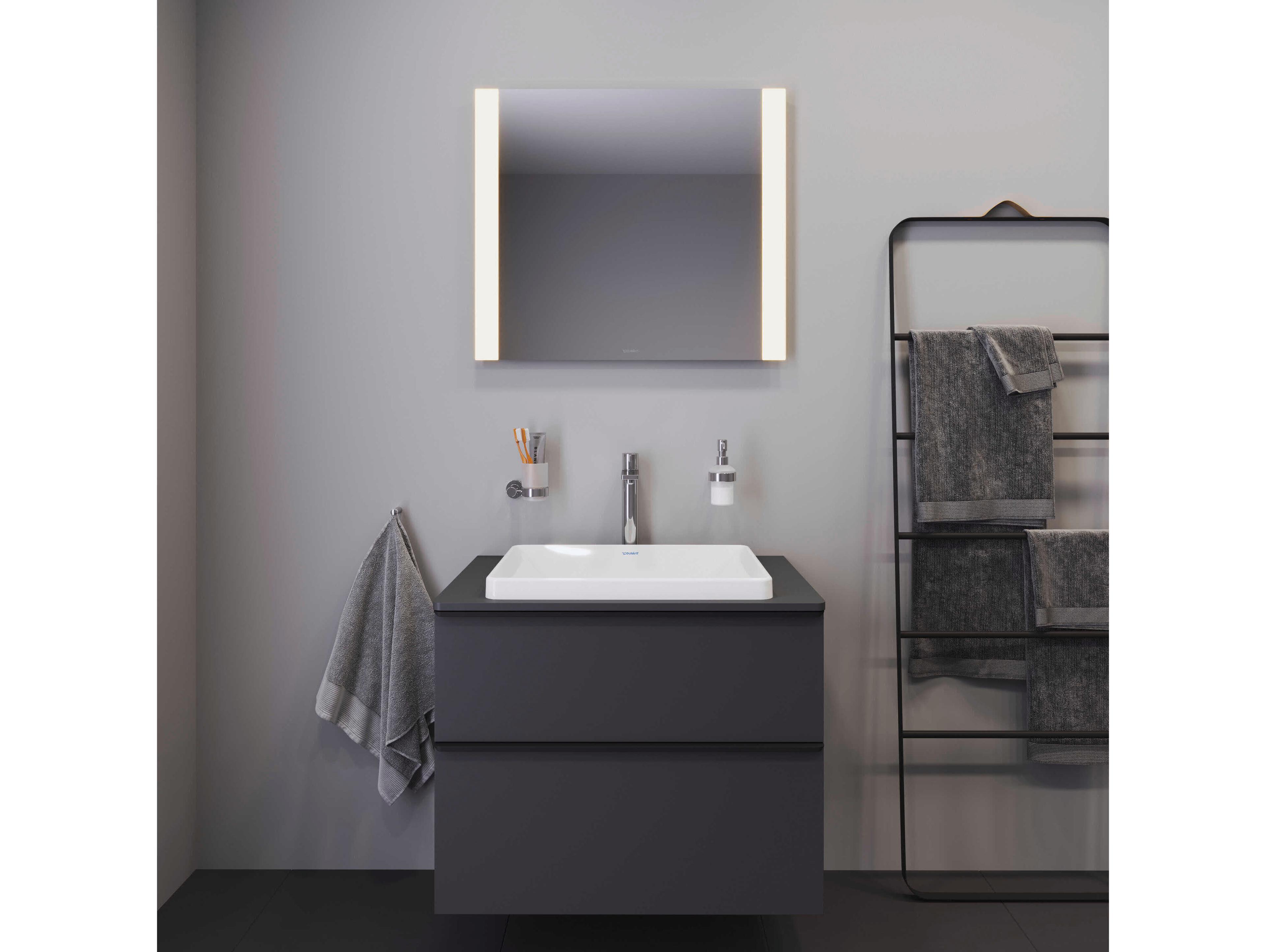 Duravit D-neo 24'' Ceramic White High Gloss Undermount Sink - with no faucet holes