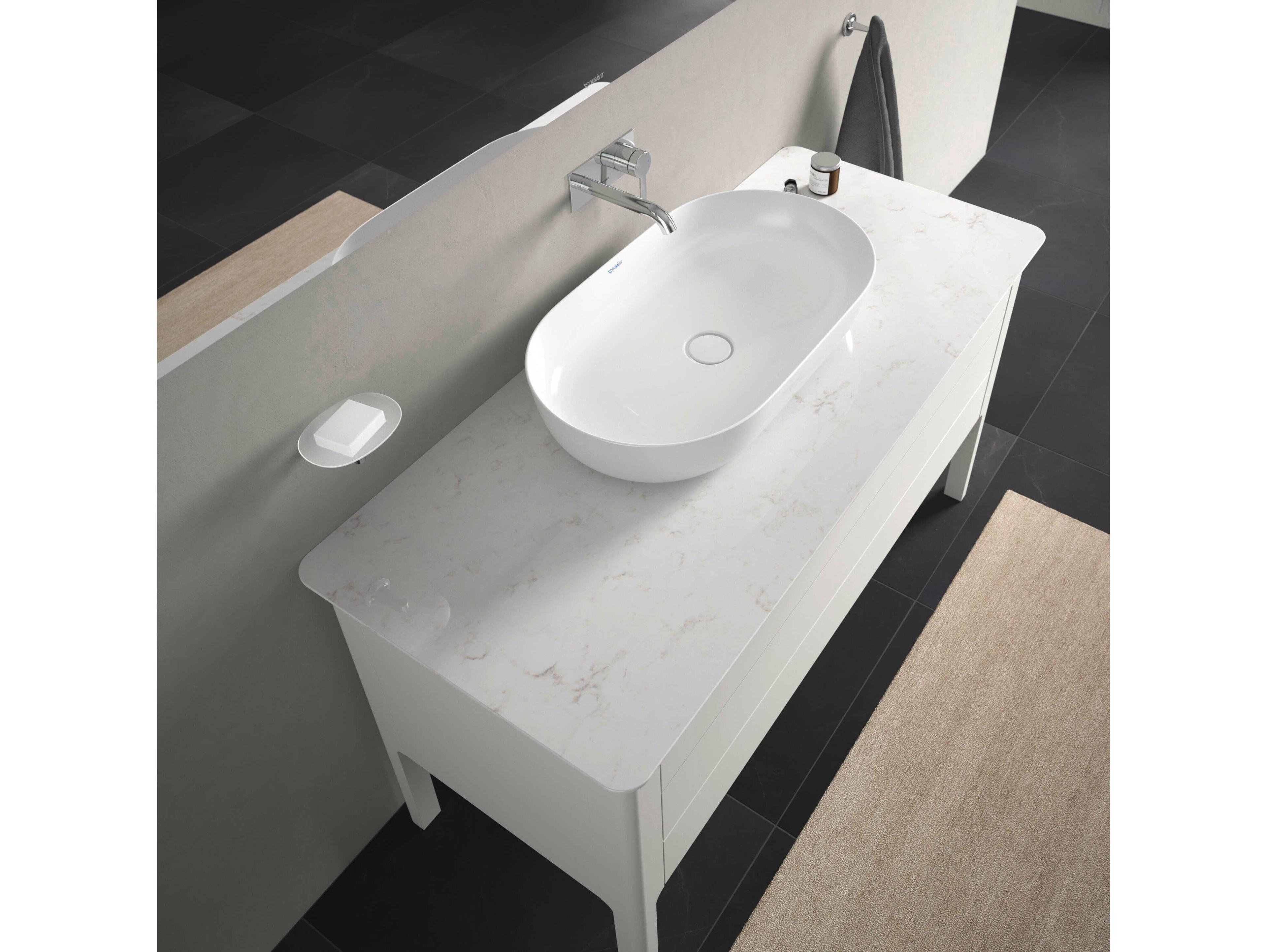 Duravit Luv 27'' White High Glos Washbowl Sink with No Faucet Holes